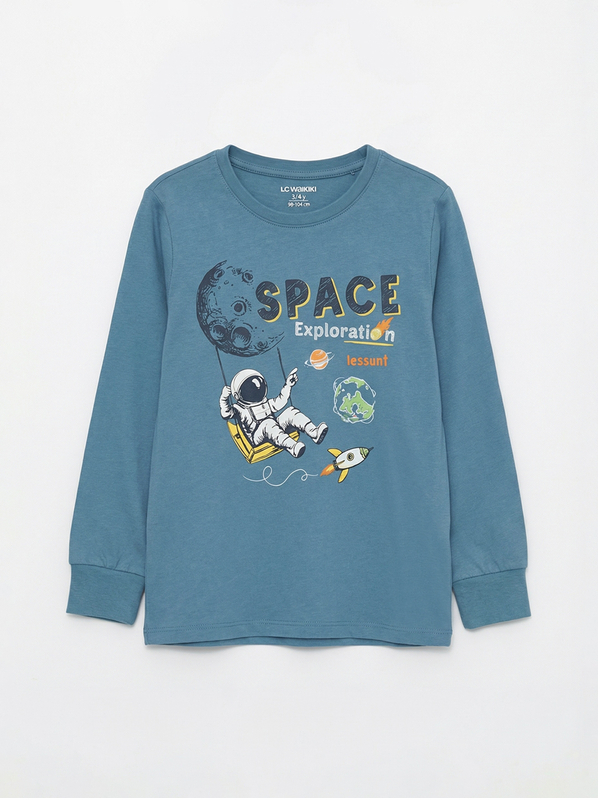 LCW Kids Baskılı Erkek Çocuk Pijama Üst