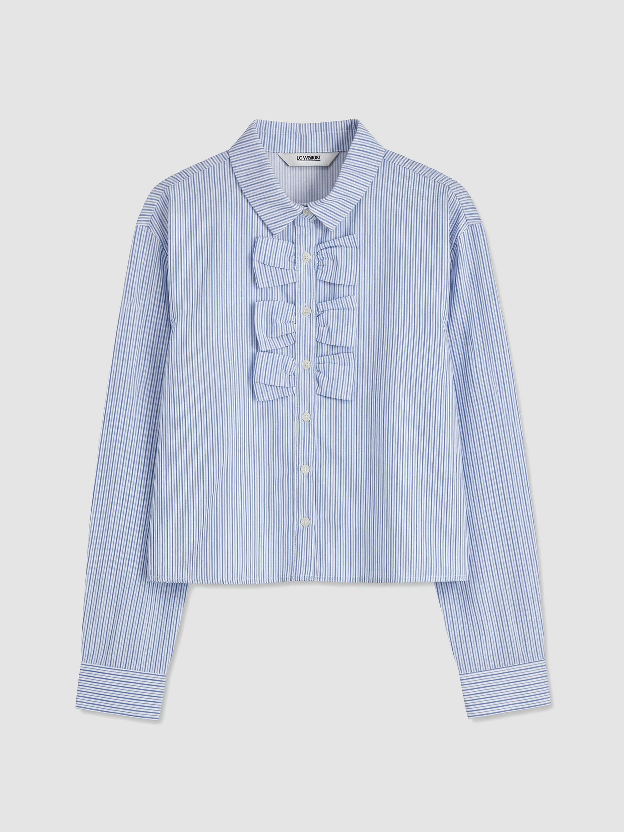 LCW Kids Fiyonk Detaylı Kız Çocuk Poplin Gömlek - S6LQ71Z4-LEH