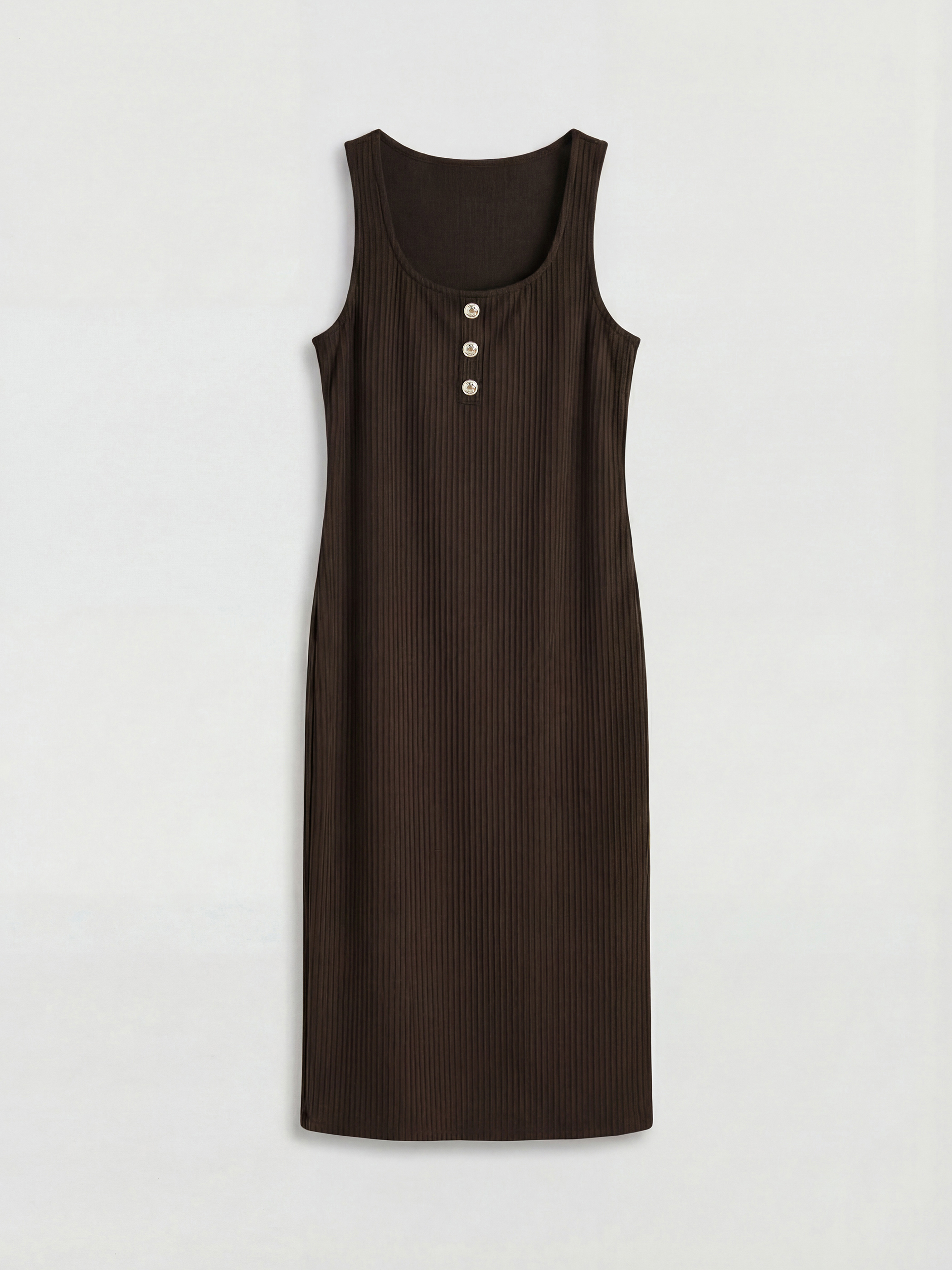 LCWAIKIKI Classic U Yaka Fitilli Bodycon Elbise - S6LR42Z8-JSE