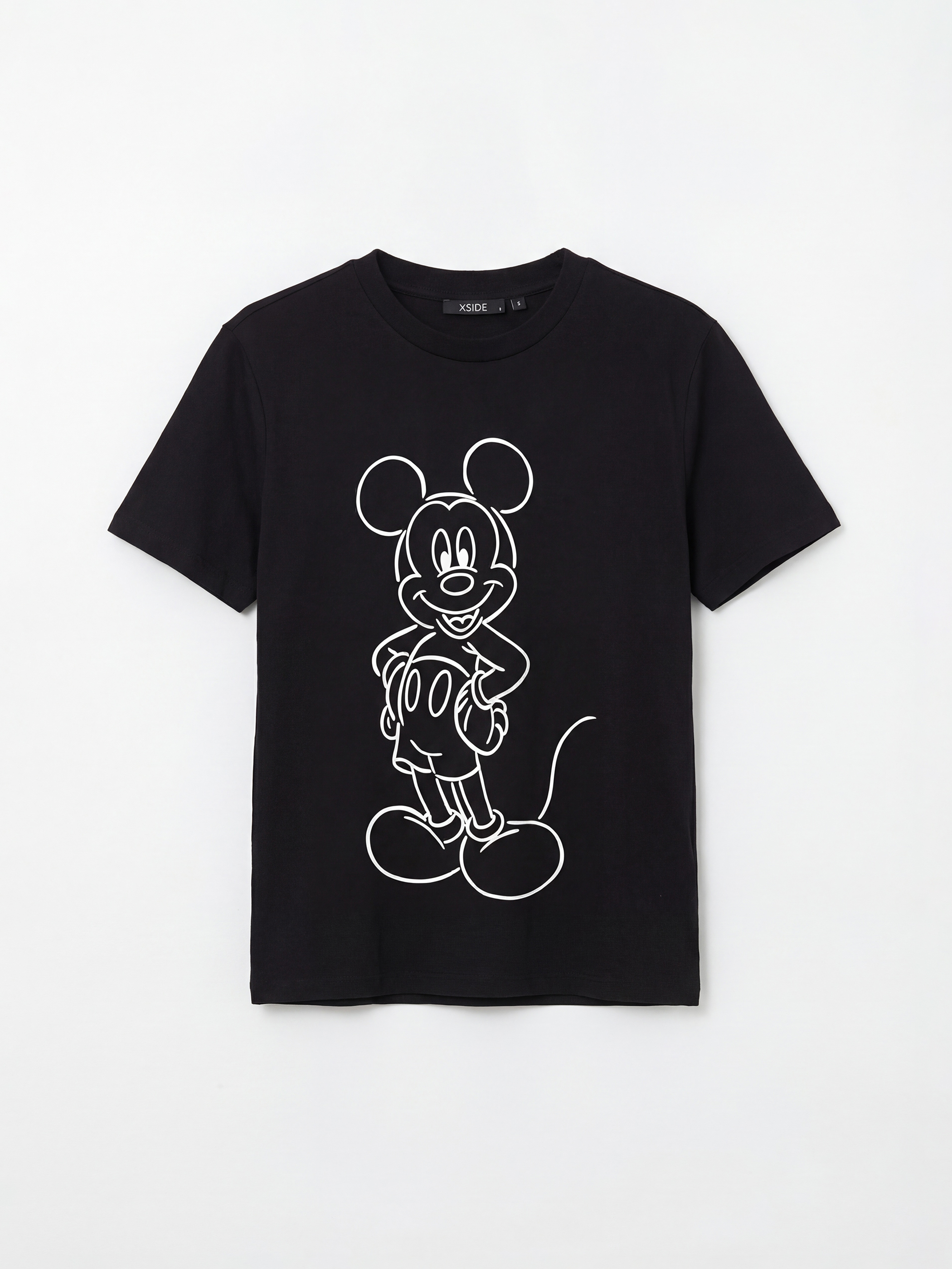 XSIDE Bisiklet Yaka Mickey Mouse Baskılı Kadın Tişört - S6LS19Z8-CVL