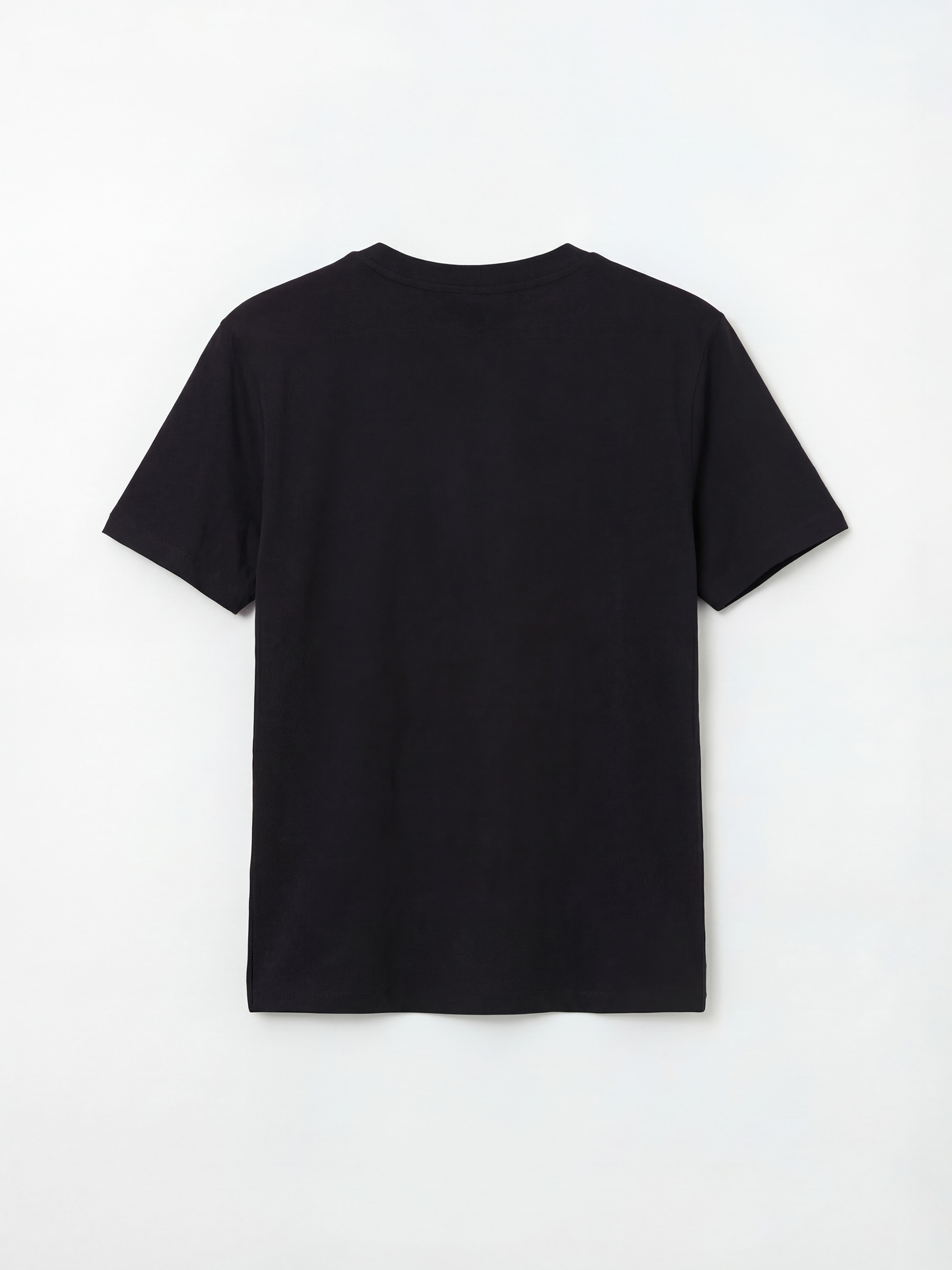 Siyah Bisiklet Yaka Mickey Mouse Baskılı Kadın Tişört-4