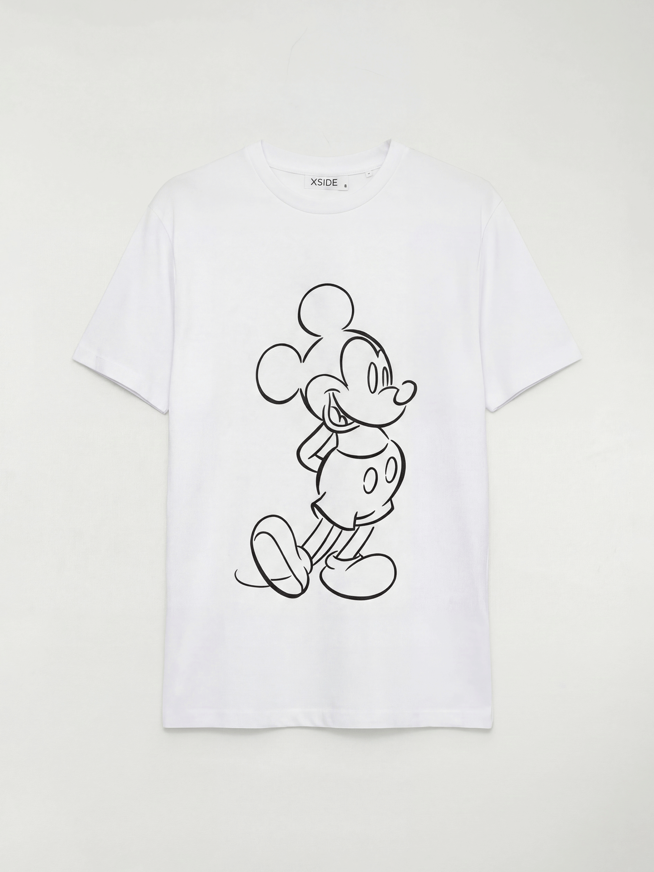 XSIDE Bisiklet Yaka Mickey Mouse Baskılı Kadın Tişört - S6LS22Z8-Q6K