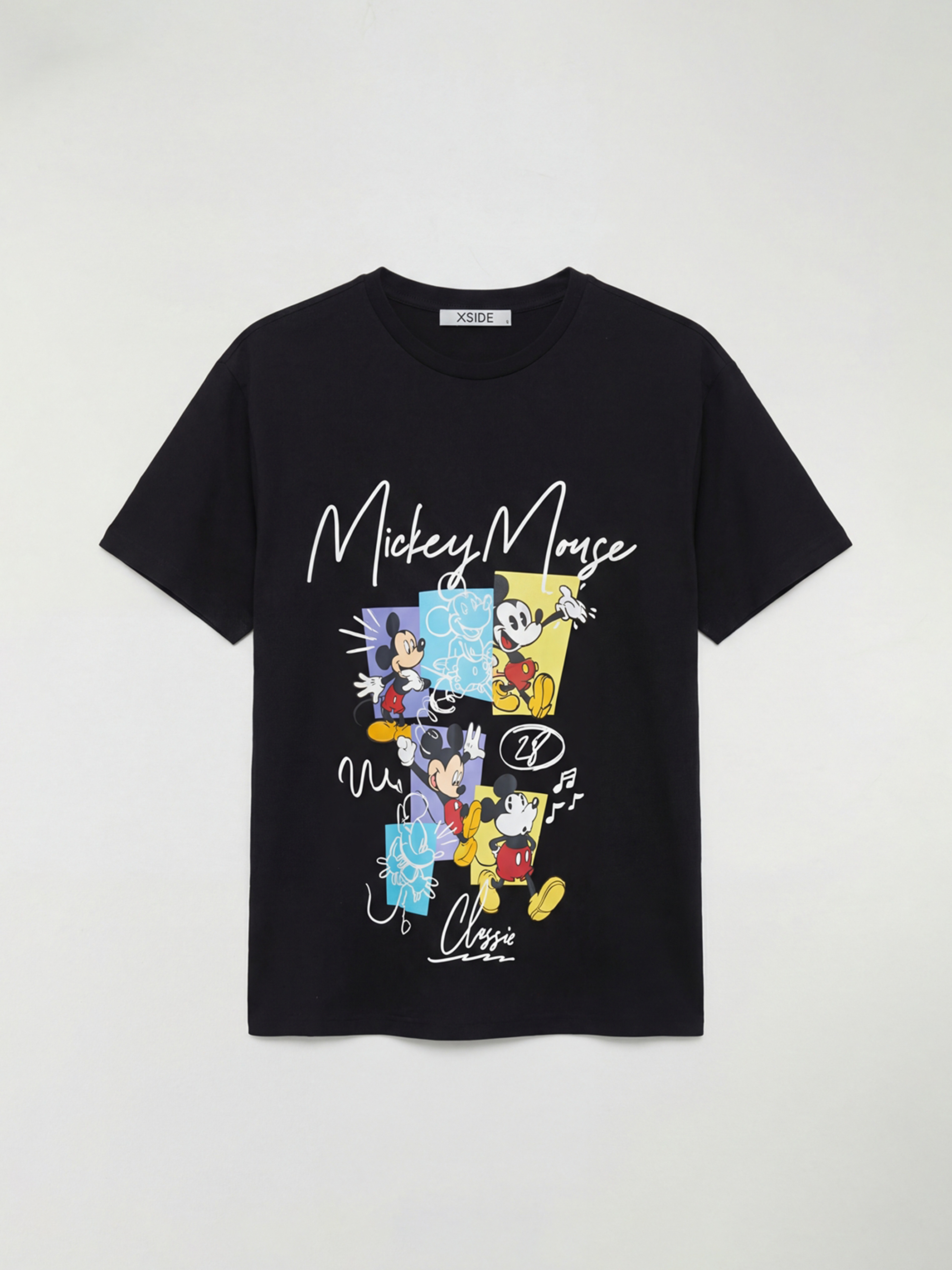 XSIDE Bisiklet Yaka Mickey Mouse Baskılı Kadın Tişört - S6LS23Z8-CVL