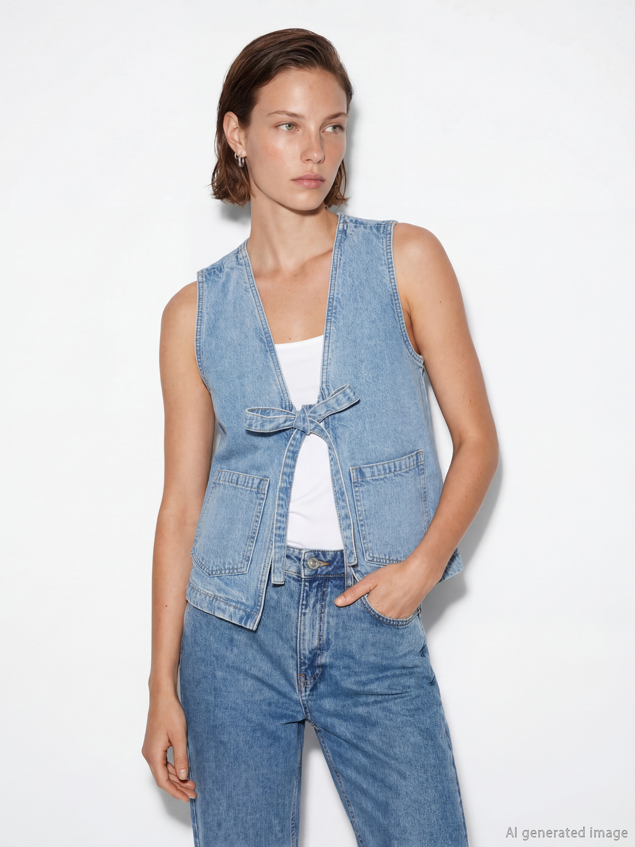 LCW Vision Woman INDIGO Denim Vest