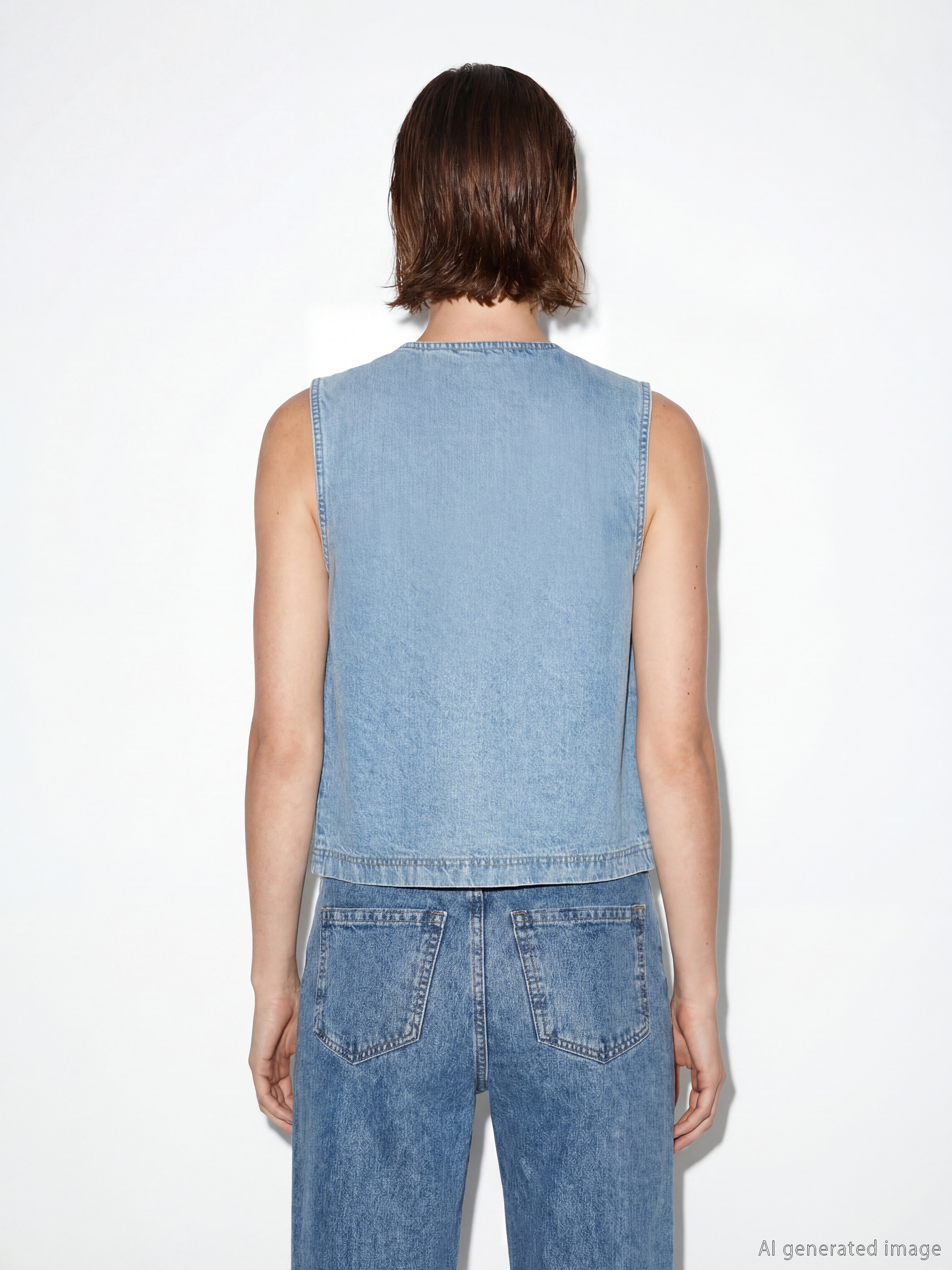 Woman INDIGO Denim Vest-3