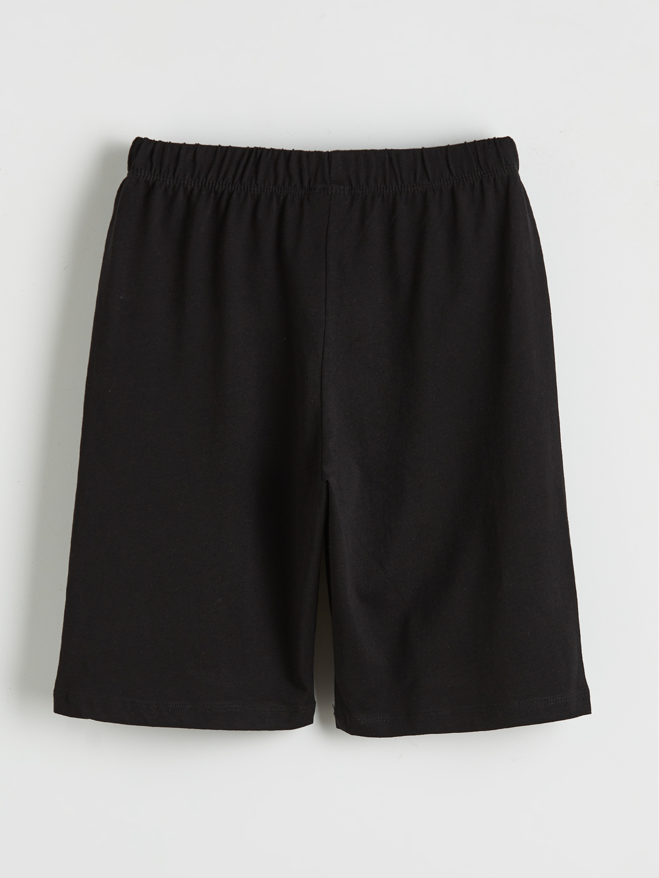 Siyah Baskılı Erkek Çocuk Pijama Şort-1