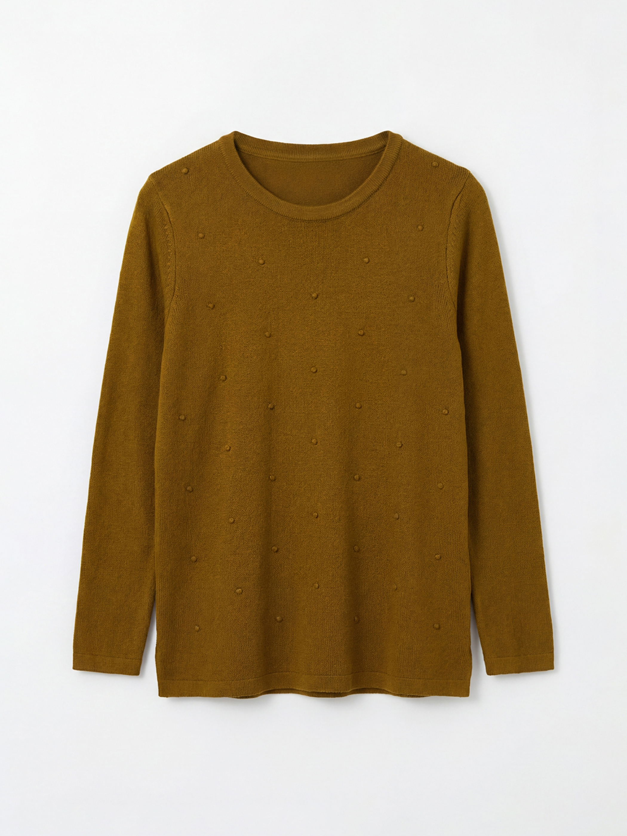 LCW Grace Bisiklet Yaka Kendinden Desenli Kadın Triko Kazak - S6LS92Z8-DMK