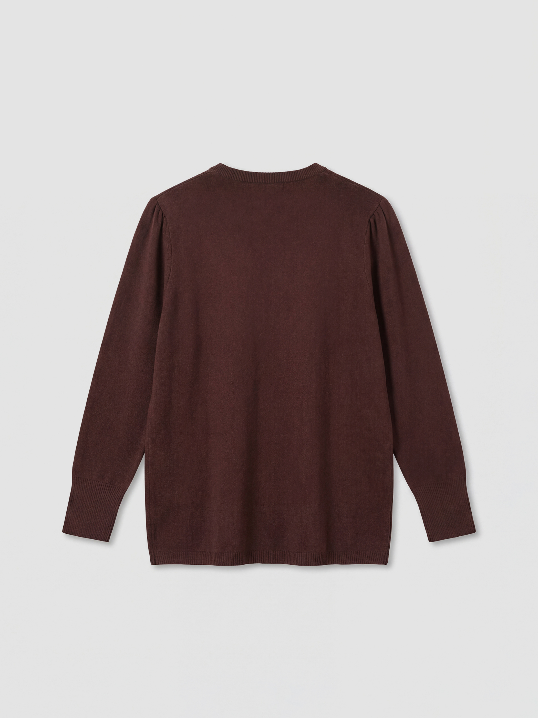 Kahverengi Bisiklet Yaka Taşlı Kadın Triko Kazak-5