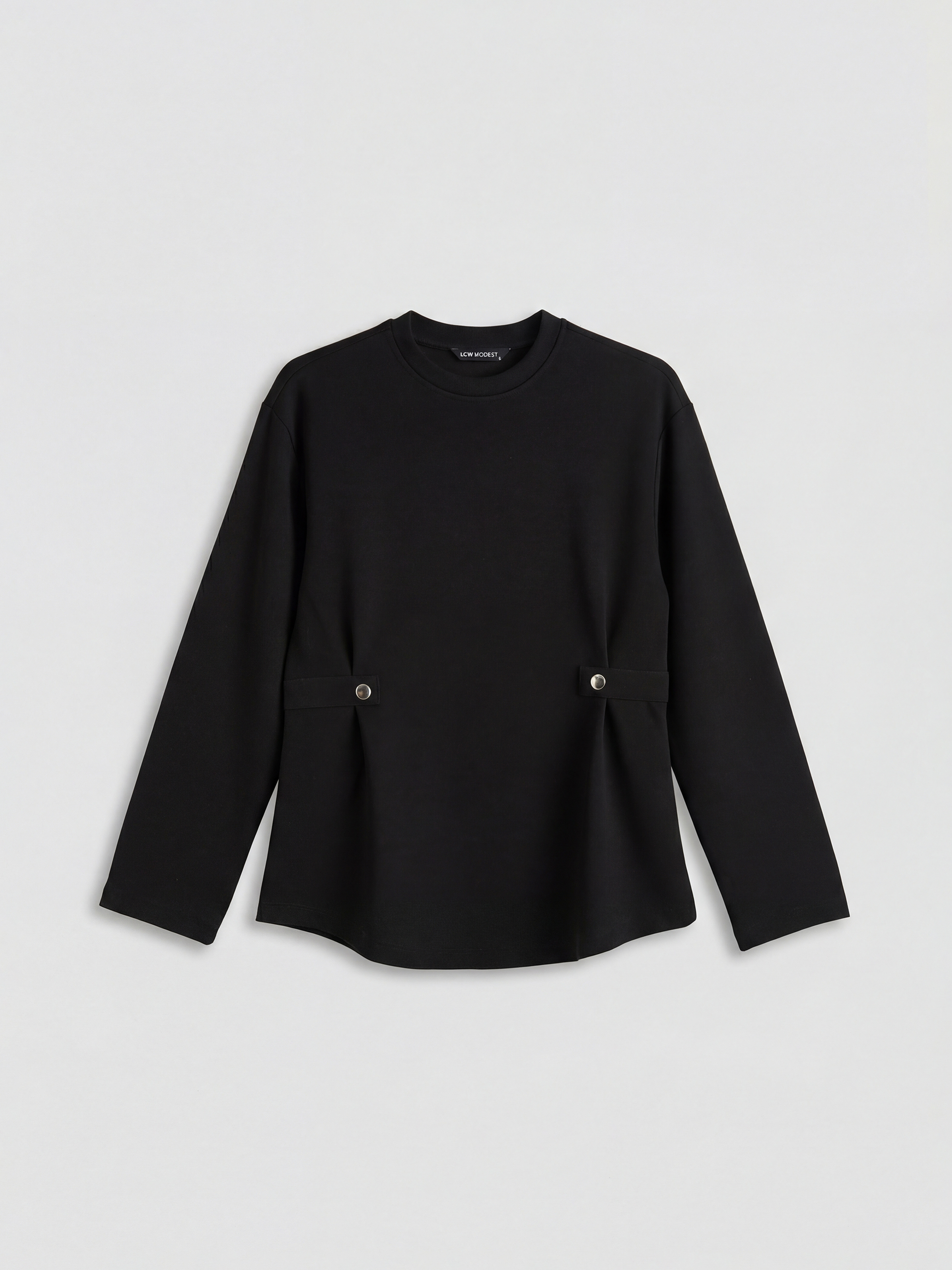 LCW Modest Bisiklet Yaka Kadın Sweatshirt Tunik - S6LV78Z8-CVL