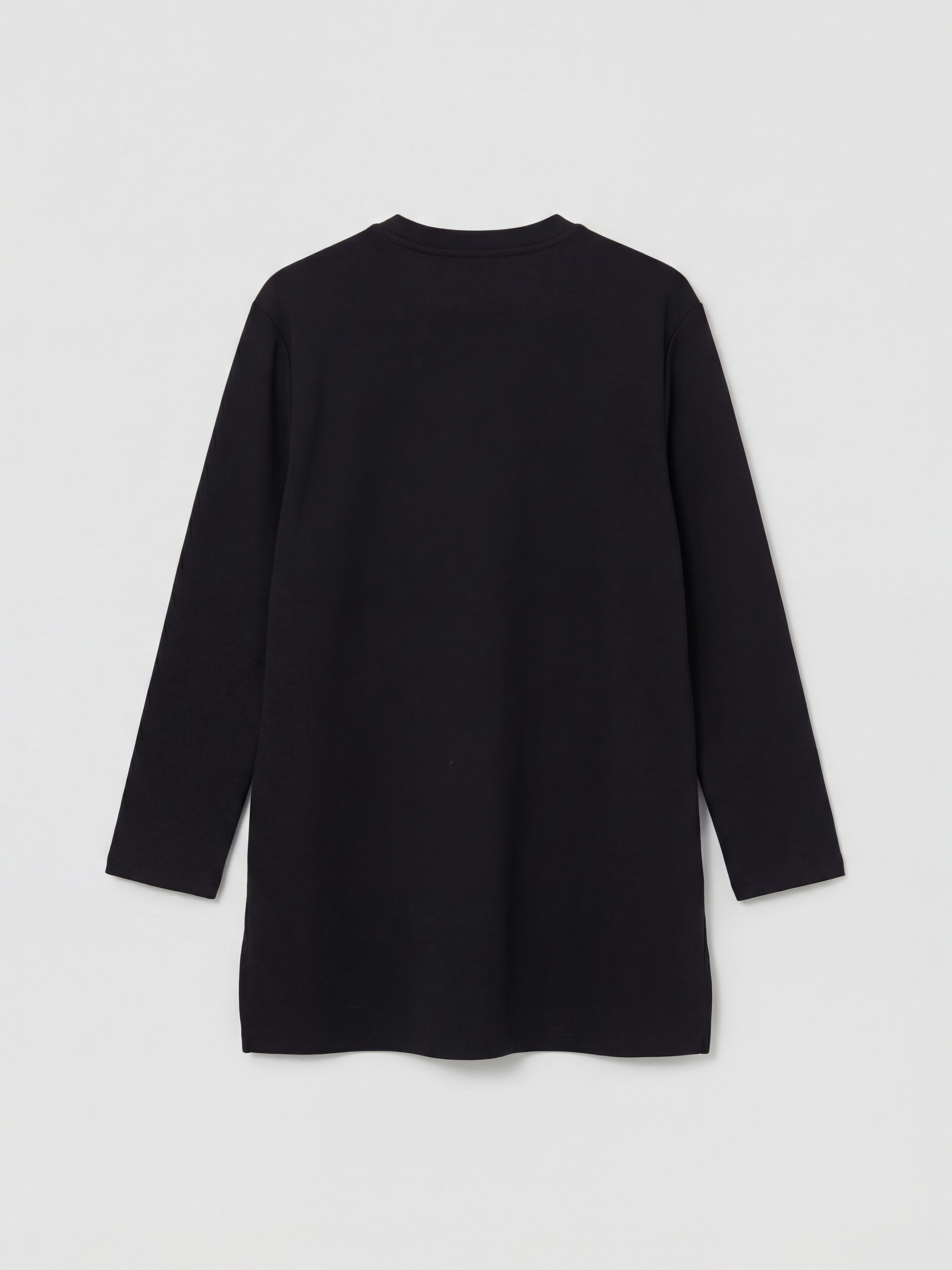 Siyah Taşlı Soft Touch Oversize Kadın Sweatshirt Tunik-5