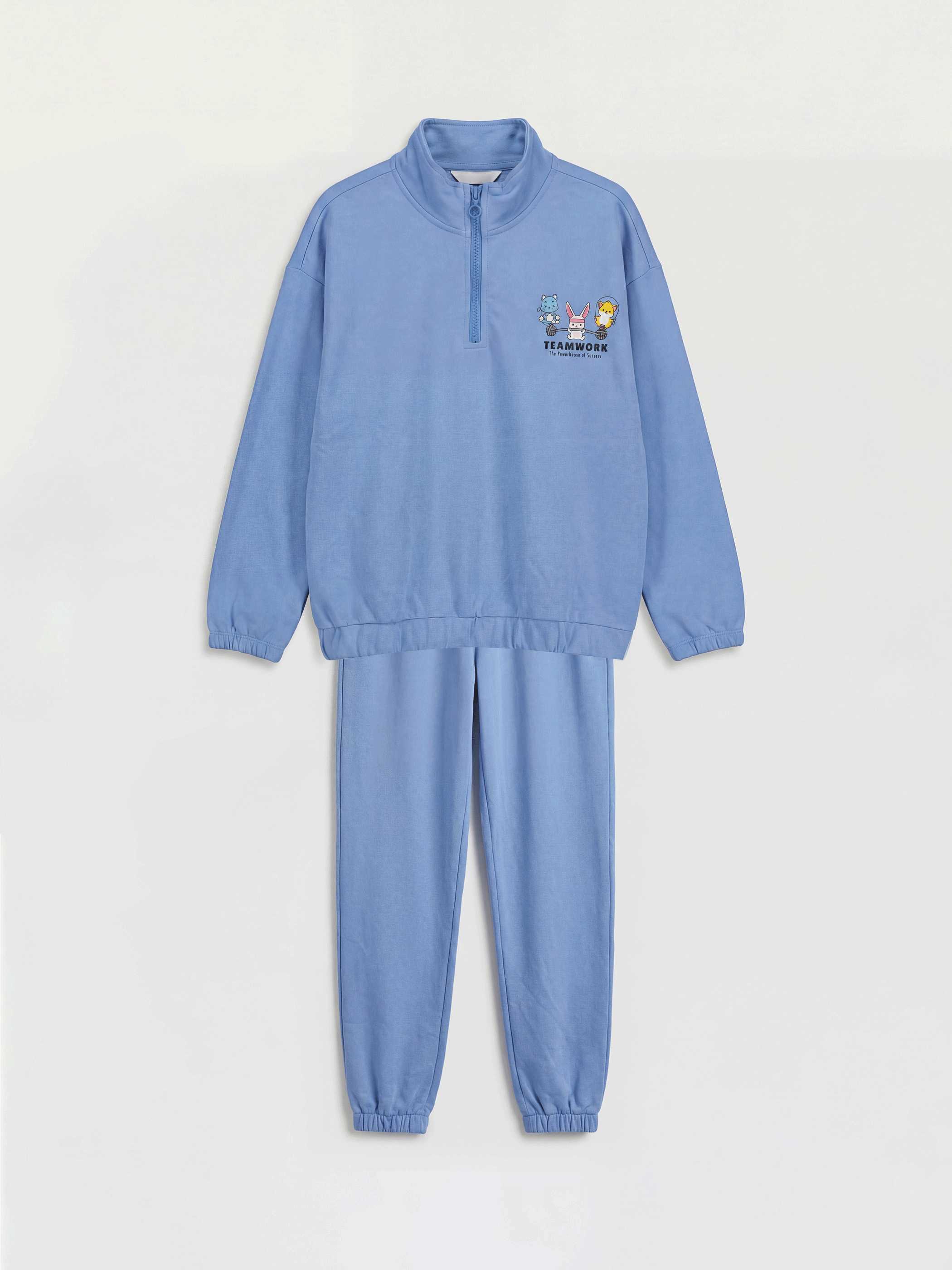 LCW Kids Girl BLUE Tracksuit Set - S6LY33Z4-GJY