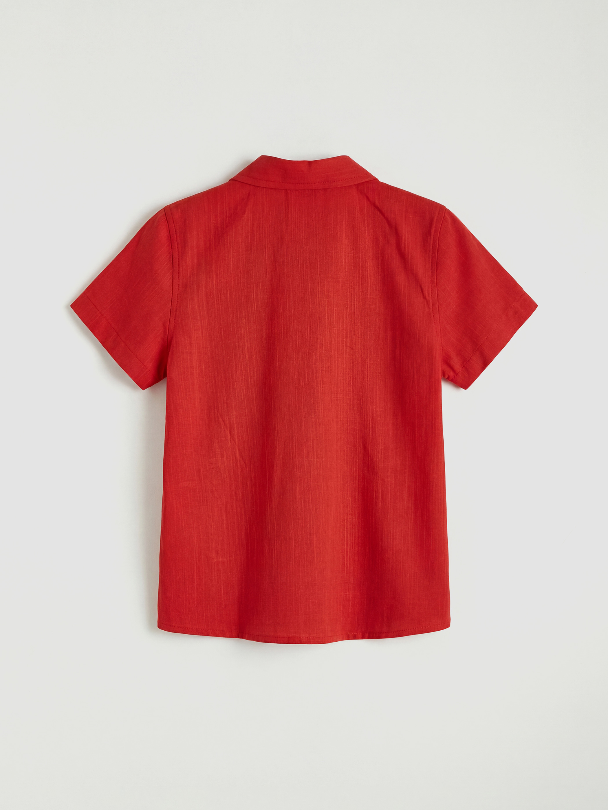 Kırmızı Dokulu Erkek Çocuk Gömlek-1