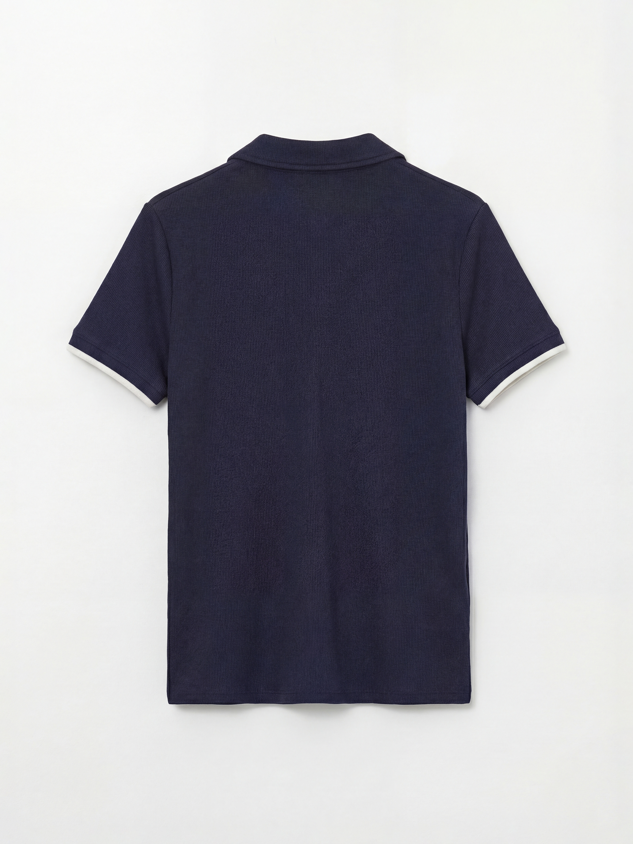 Lacivert Polo Yaka Kadın Tişört-5