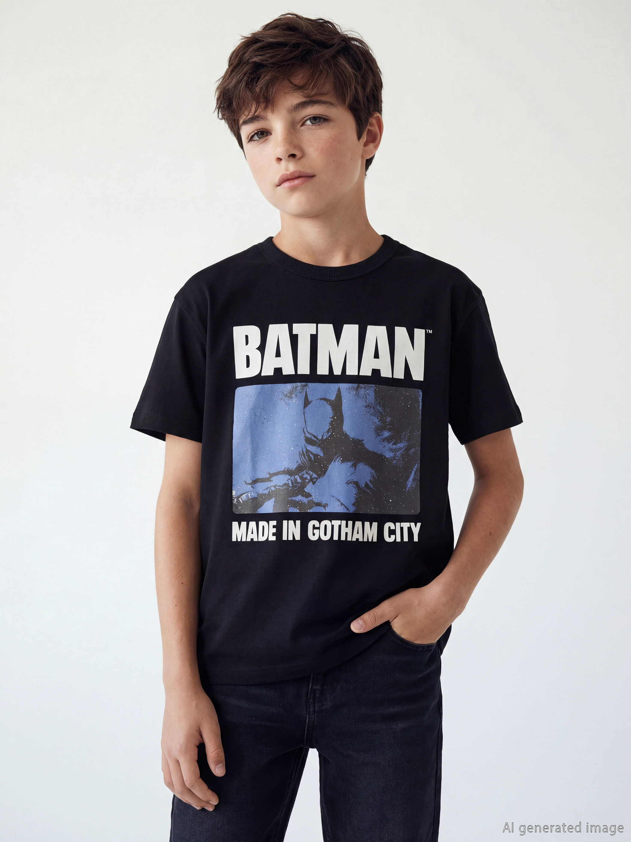 LCW Kids Batman Baskılı Erkek Çocuk Tişört - S6M181Z4-CVL