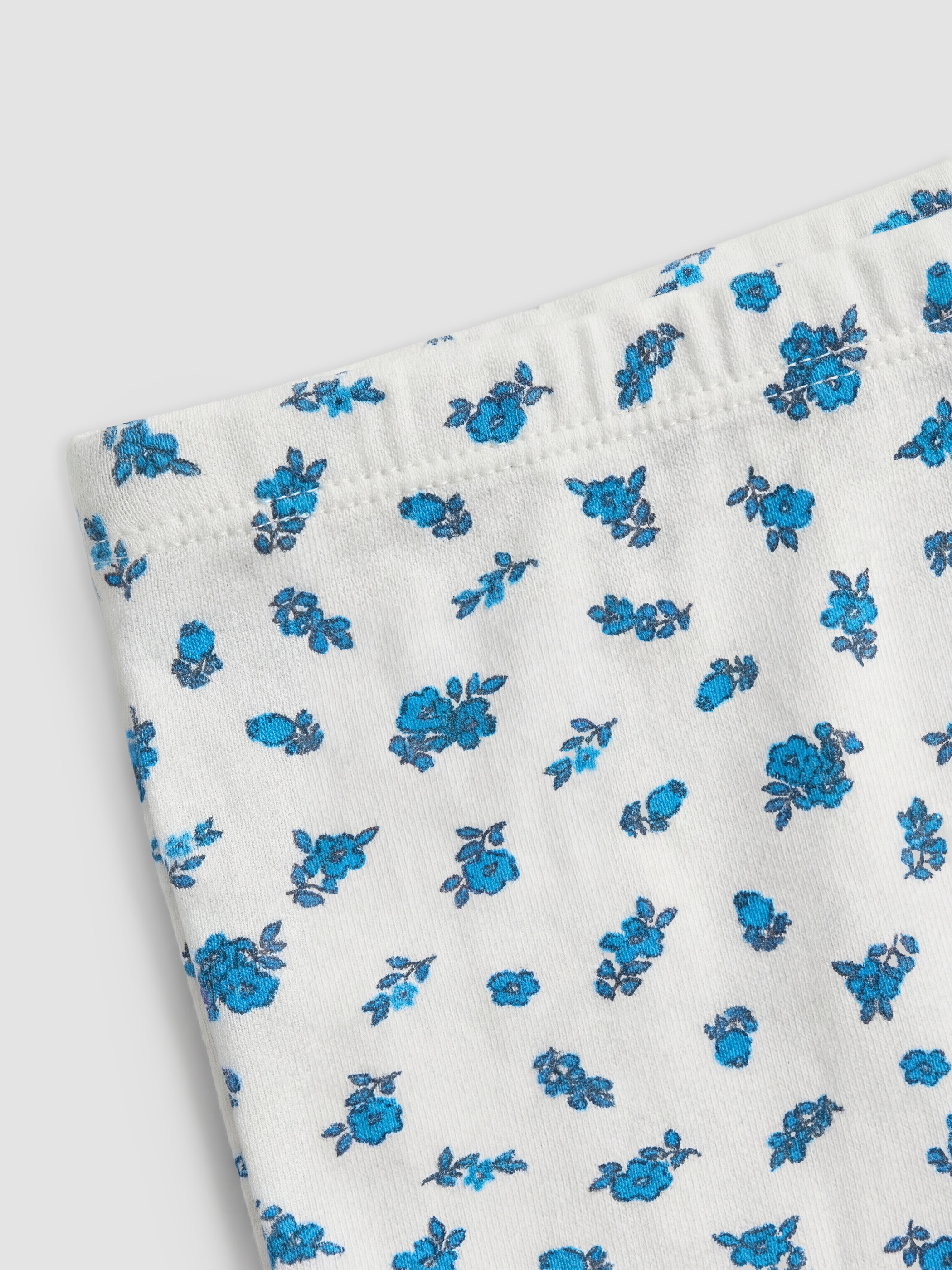 Beyaz Çiçek Desenli Kız Çocuk Boxer-2