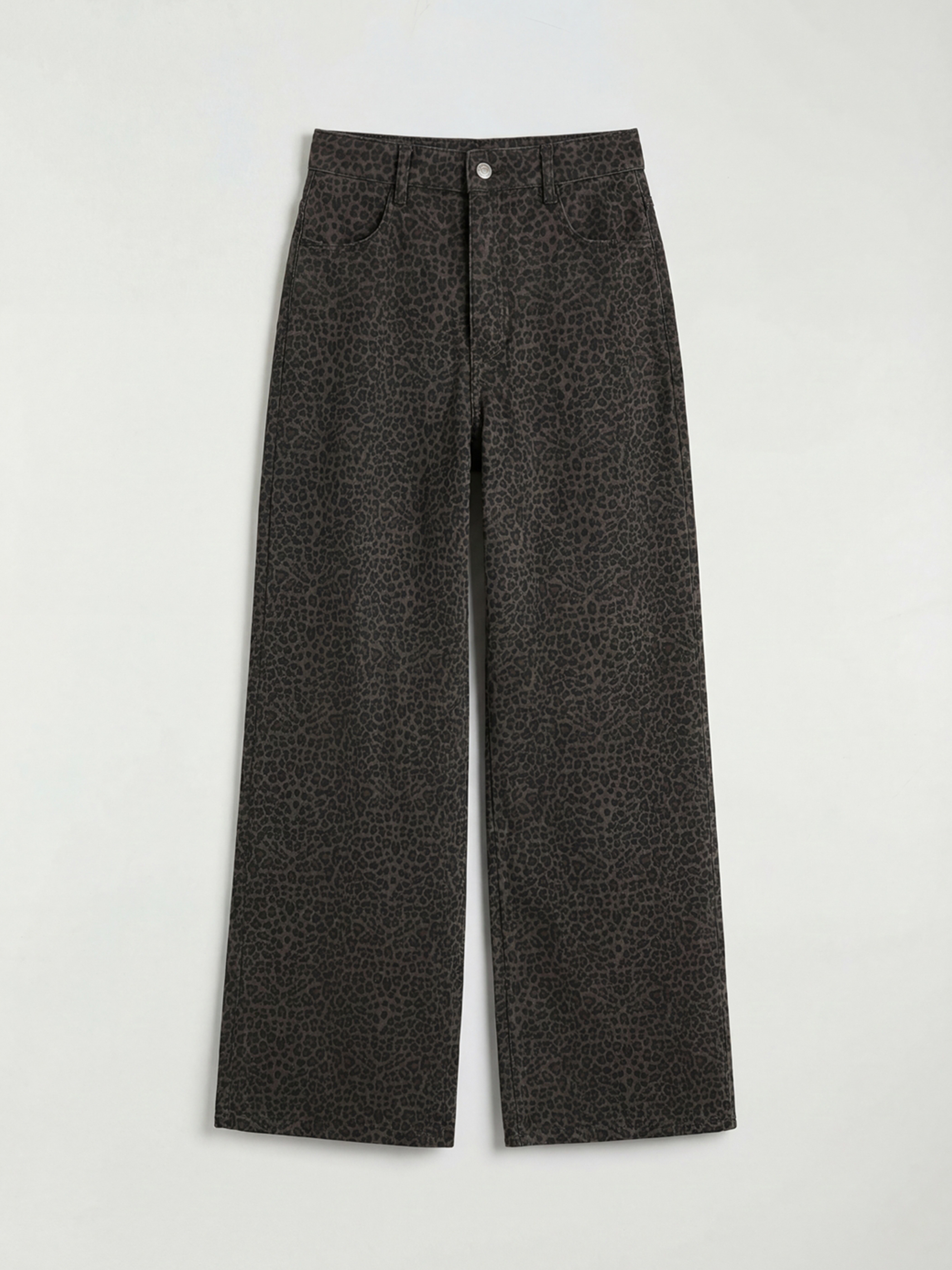 LCW Modest Wideleg Leopar Desenli Kadın Jean Pantolon - S6M422Z8-LQY