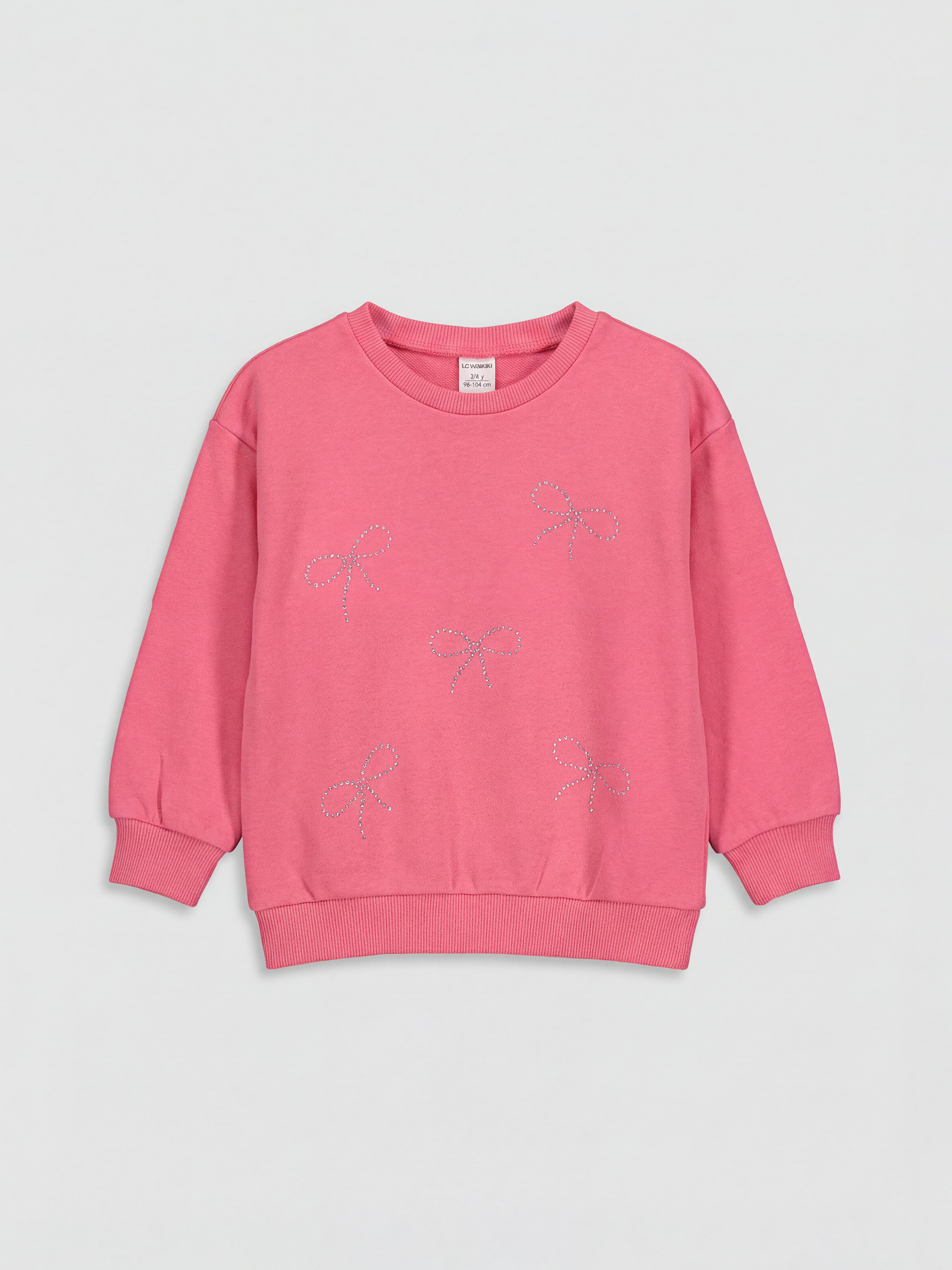 LCW Kids Kurdele Baskılı Kız Çocuk Sweatshirt - S6M433Z1-GSY