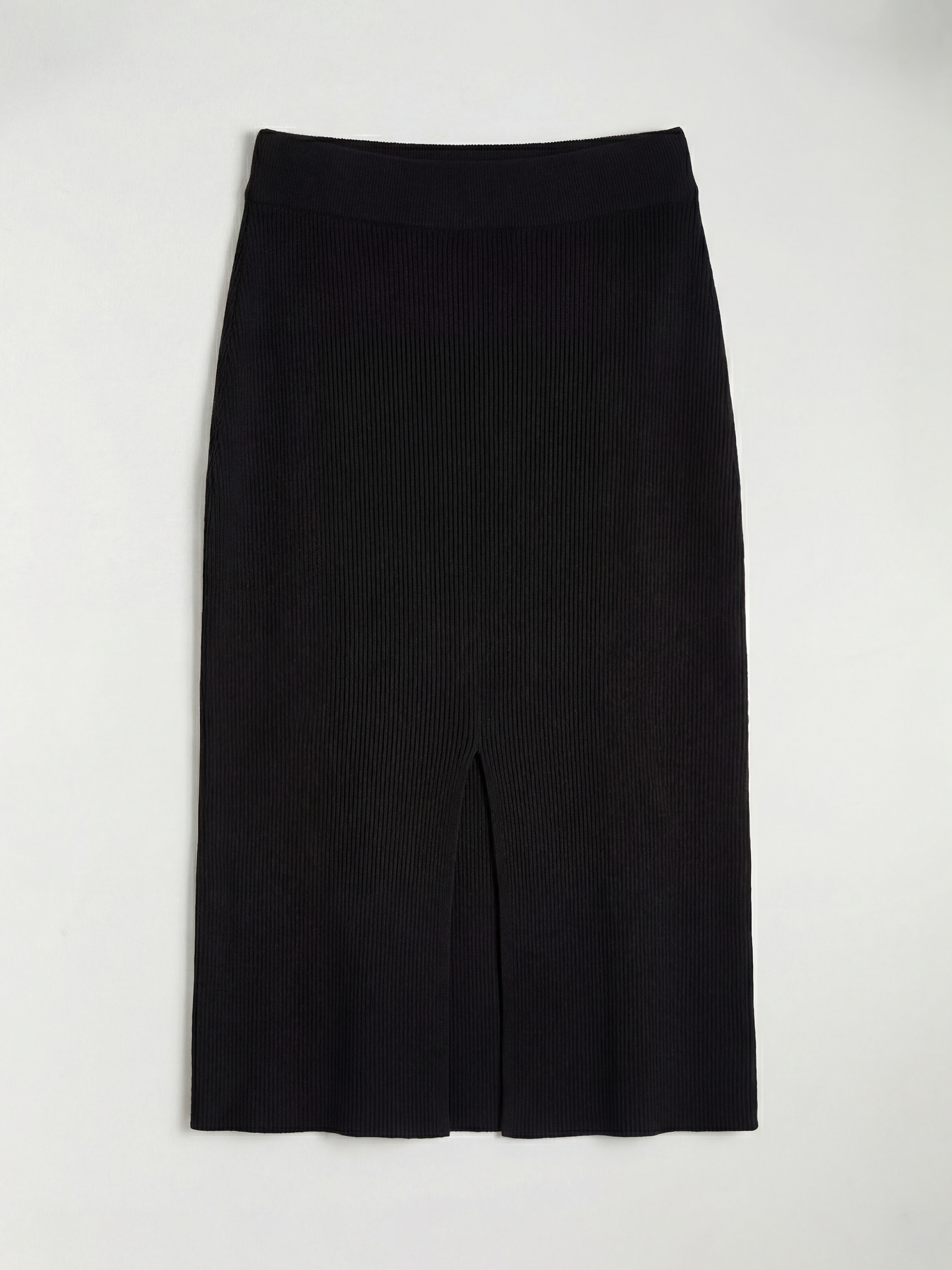 Siyah Beli Lastikli Fitilli Triko Etek-1