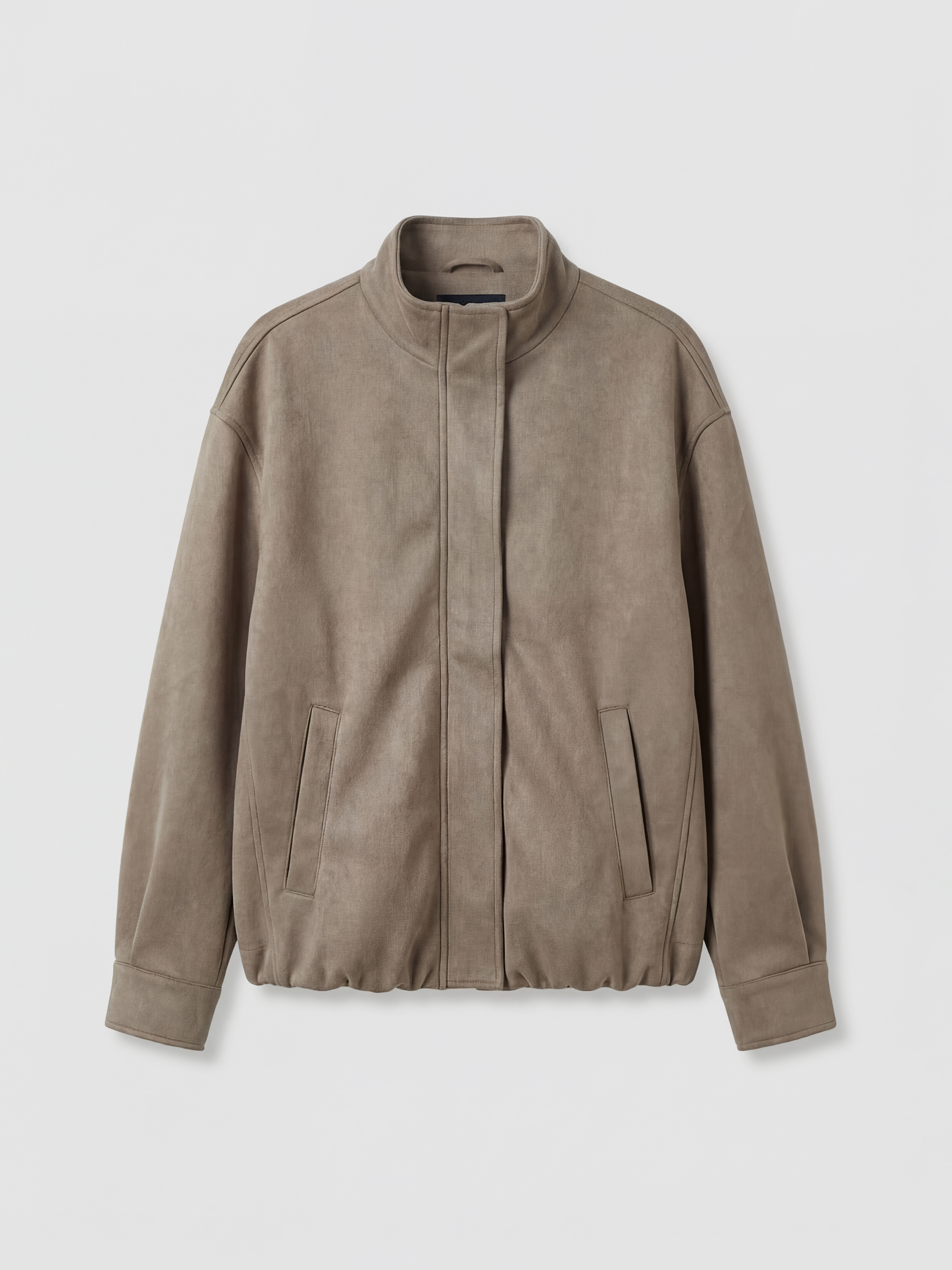 LCW Vision Dik Yaka Oversize Kadın Süet Görünümlü Ceket - S6M495Z8-DFV