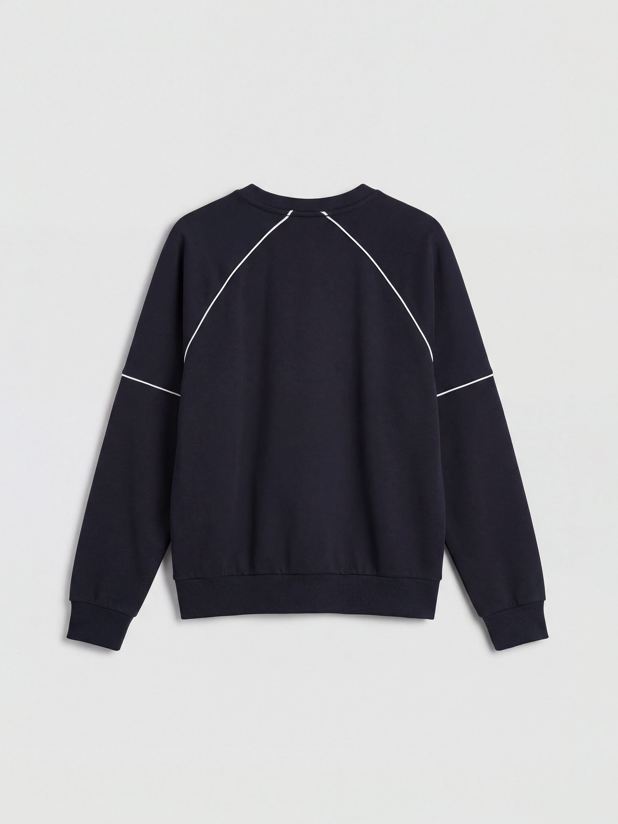 Lacivert Bisiklet Yaka Kadın Sweatshirt-1