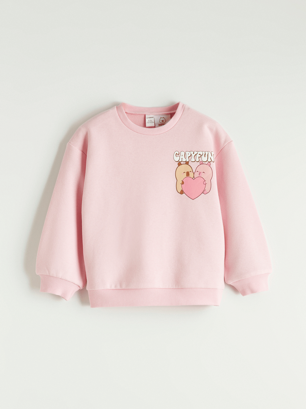 LCW Kids Capyfun Baskılı Kız Bebek Sweatshirt - S6M697Z1-FYX