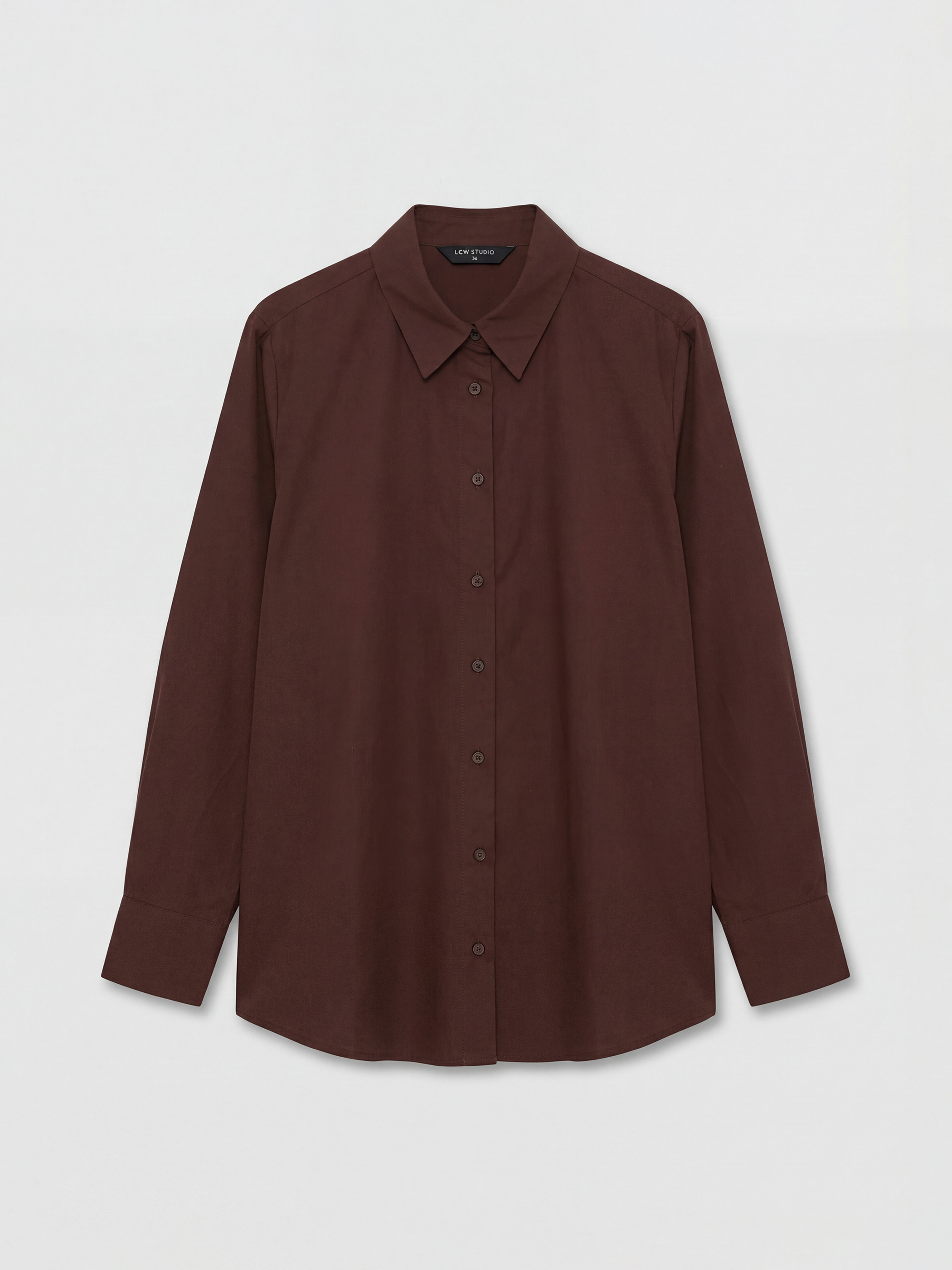 LCWAIKIKI Classic Oversize Poplin Kadın Gömlek - S6M709Z8-2D2