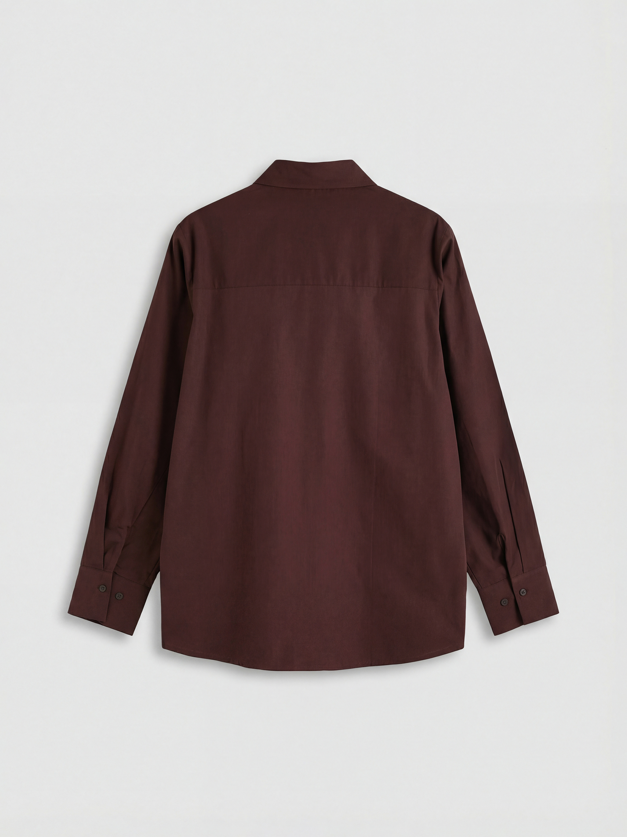 Bordo Oversize Poplin Kadın Gömlek-1