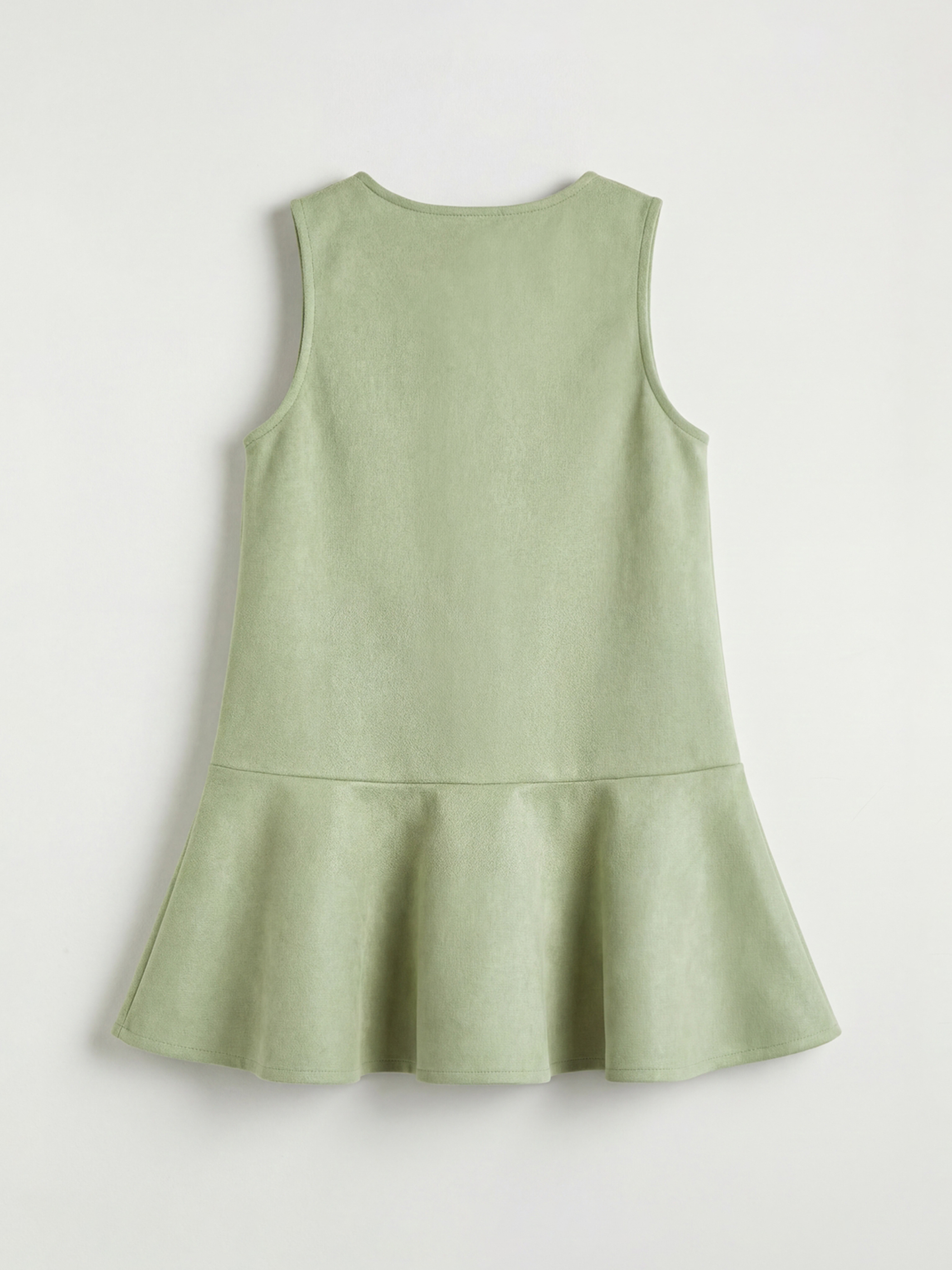 Yeşil Çiçekli Kız Çocuk Elbise Takımı-2