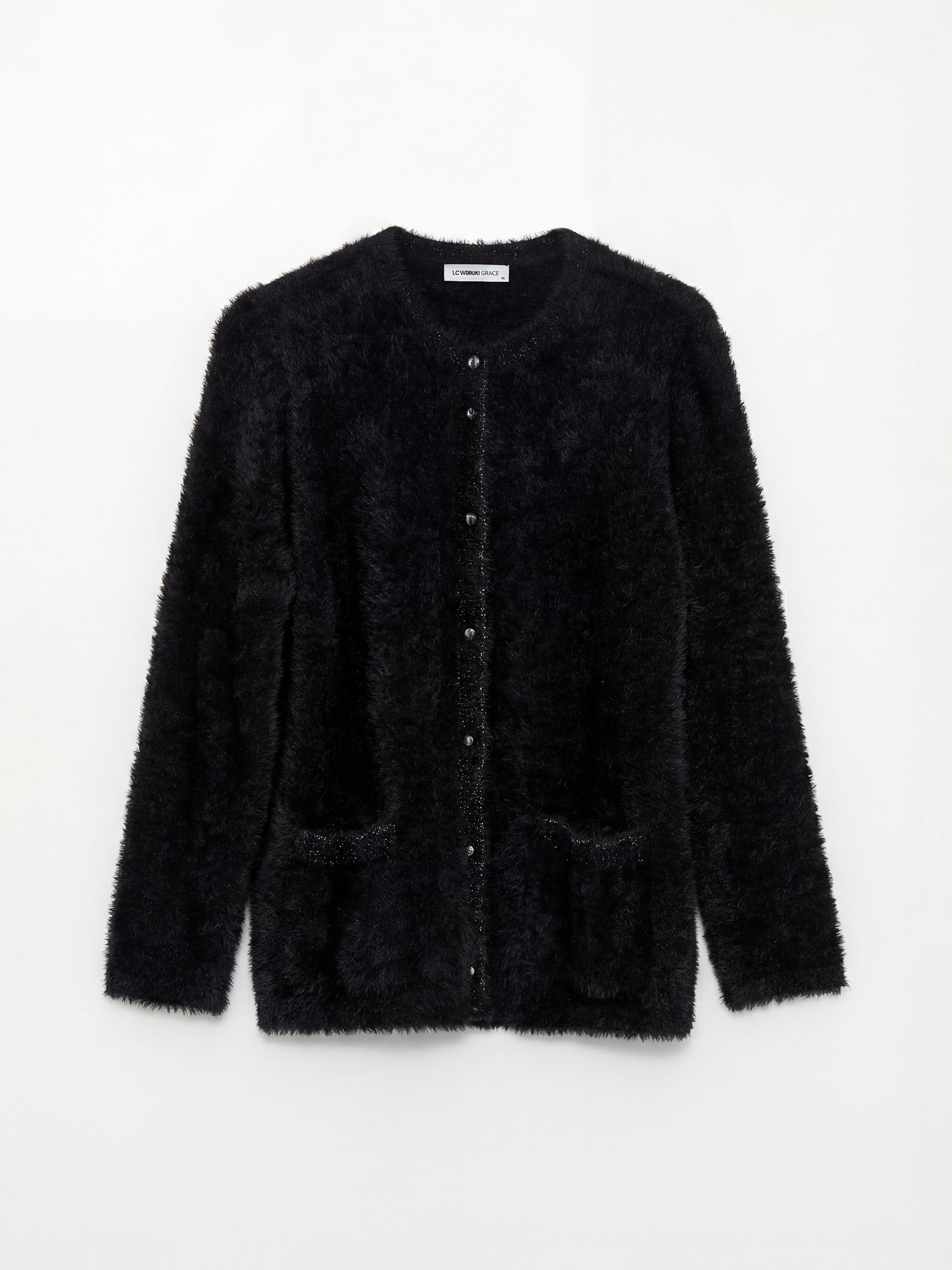 LCW Grace Bisiklet Yaka Sim Detaylı Kadın Triko Hırka - S6MB26Z8-CVL