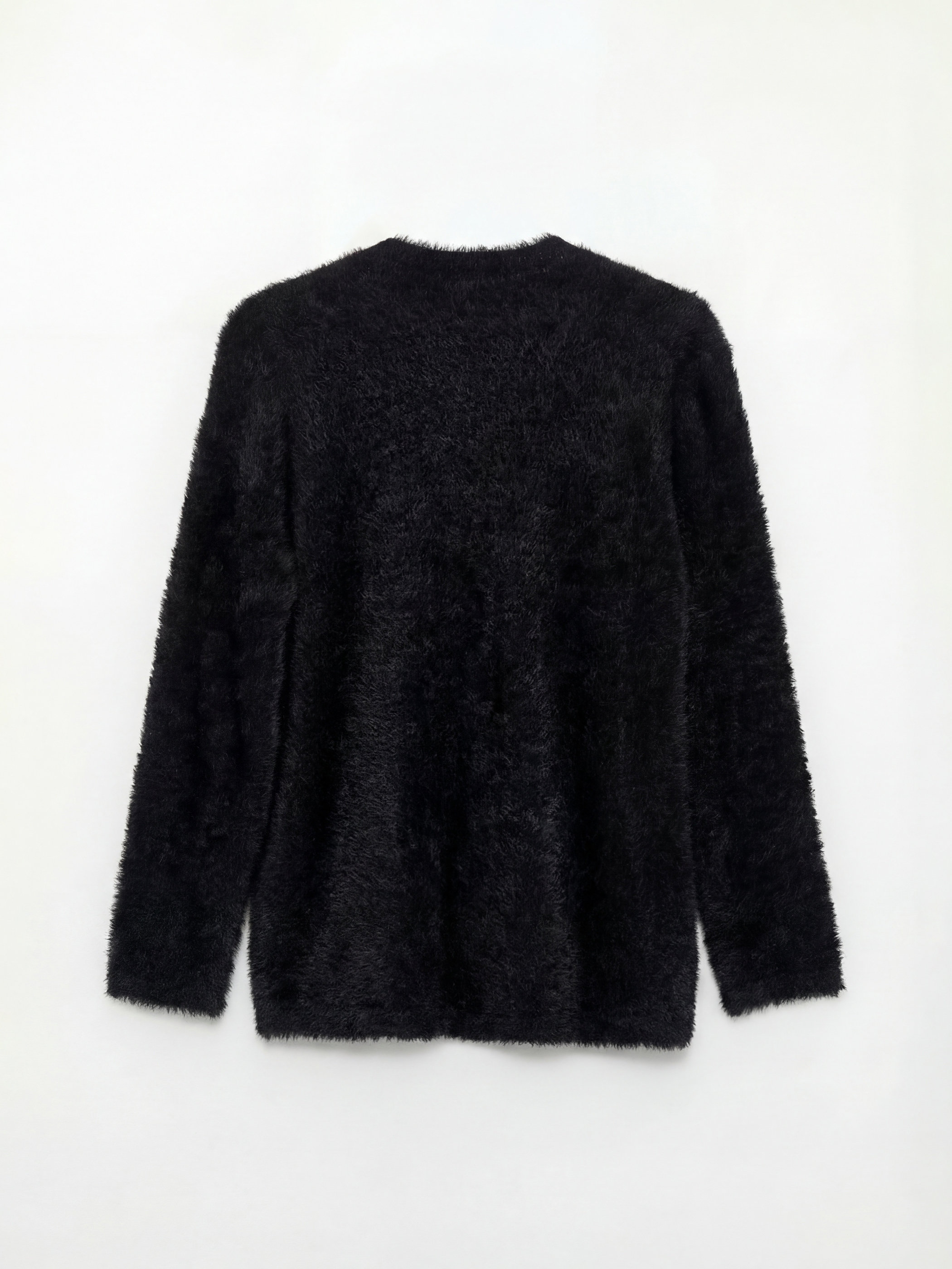 Siyah Bisiklet Yaka Sim Detaylı Kadın Triko Hırka-1