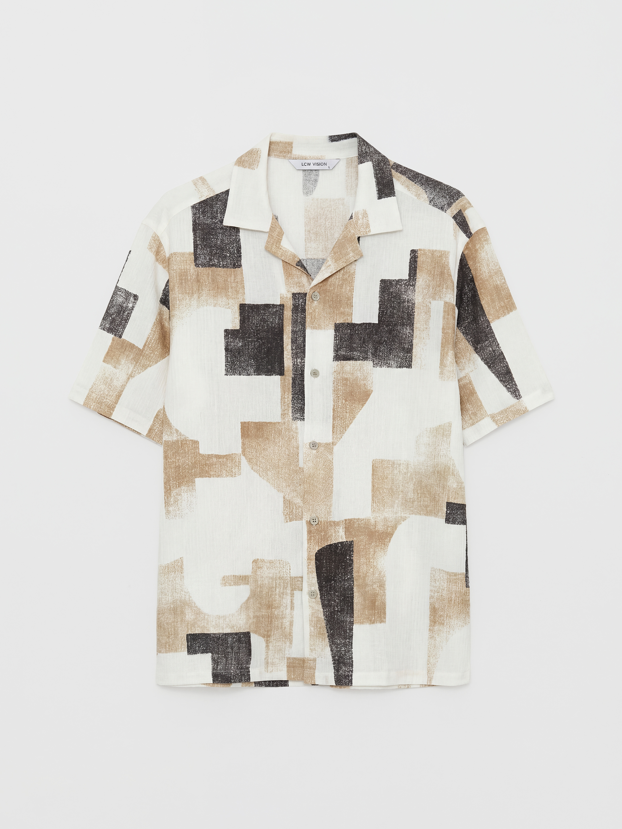 LCW Vision Regular Fit Resort Yaka Desenli Erkek Gömlek - S6MC83Z8-Y0T