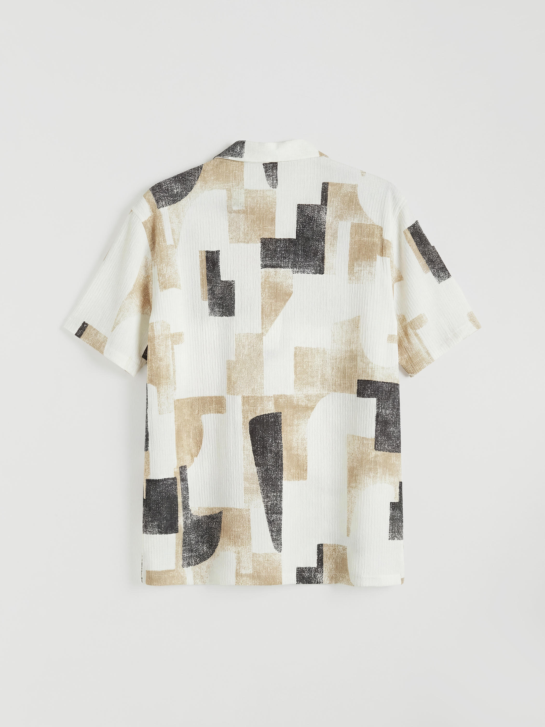 Regular Fit Resort Collar Patterned Men's Shirt-5