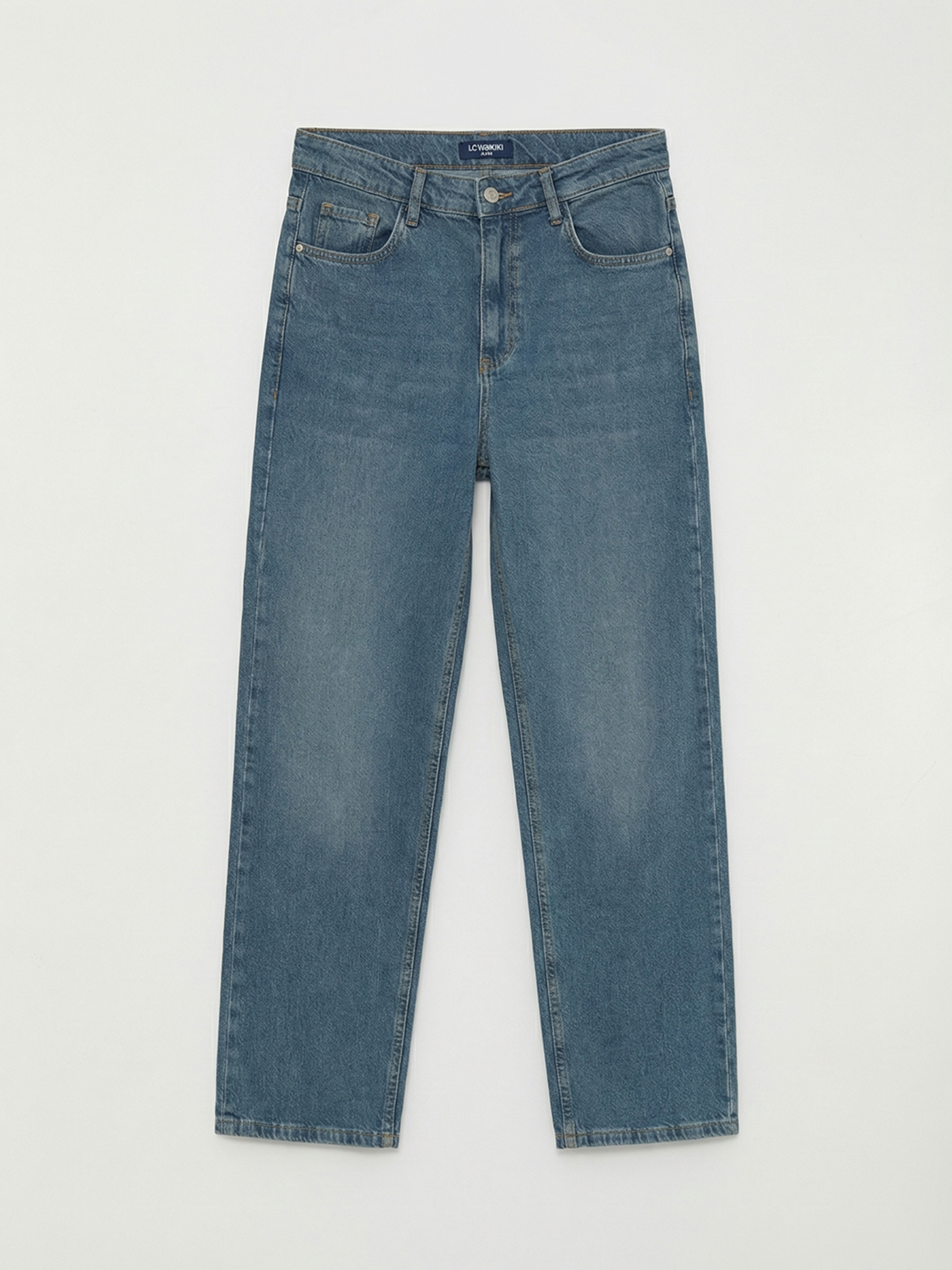 İndigo Boyfriend Fit Kadın Jean Pantolon-4