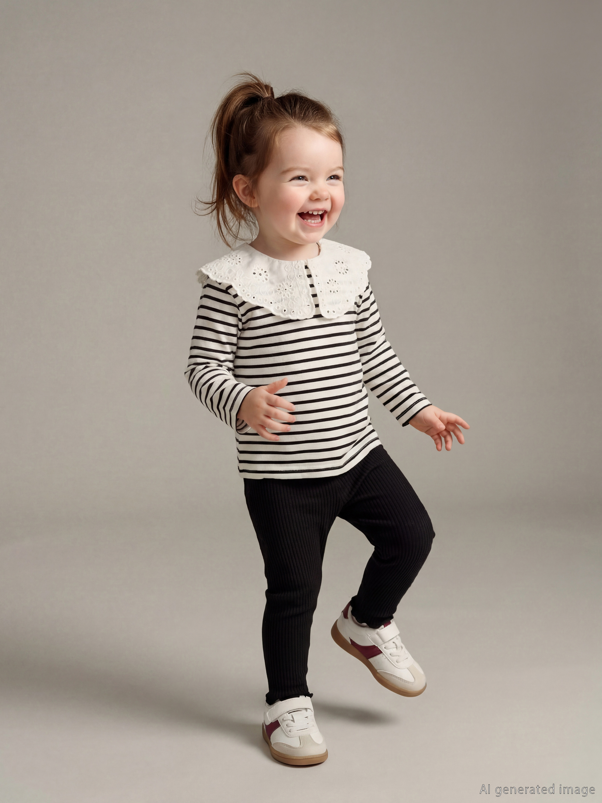 LCW baby Bebe Yaka Kız Bebek Bluz ve Tayt  - S6ME15Z1-LFC