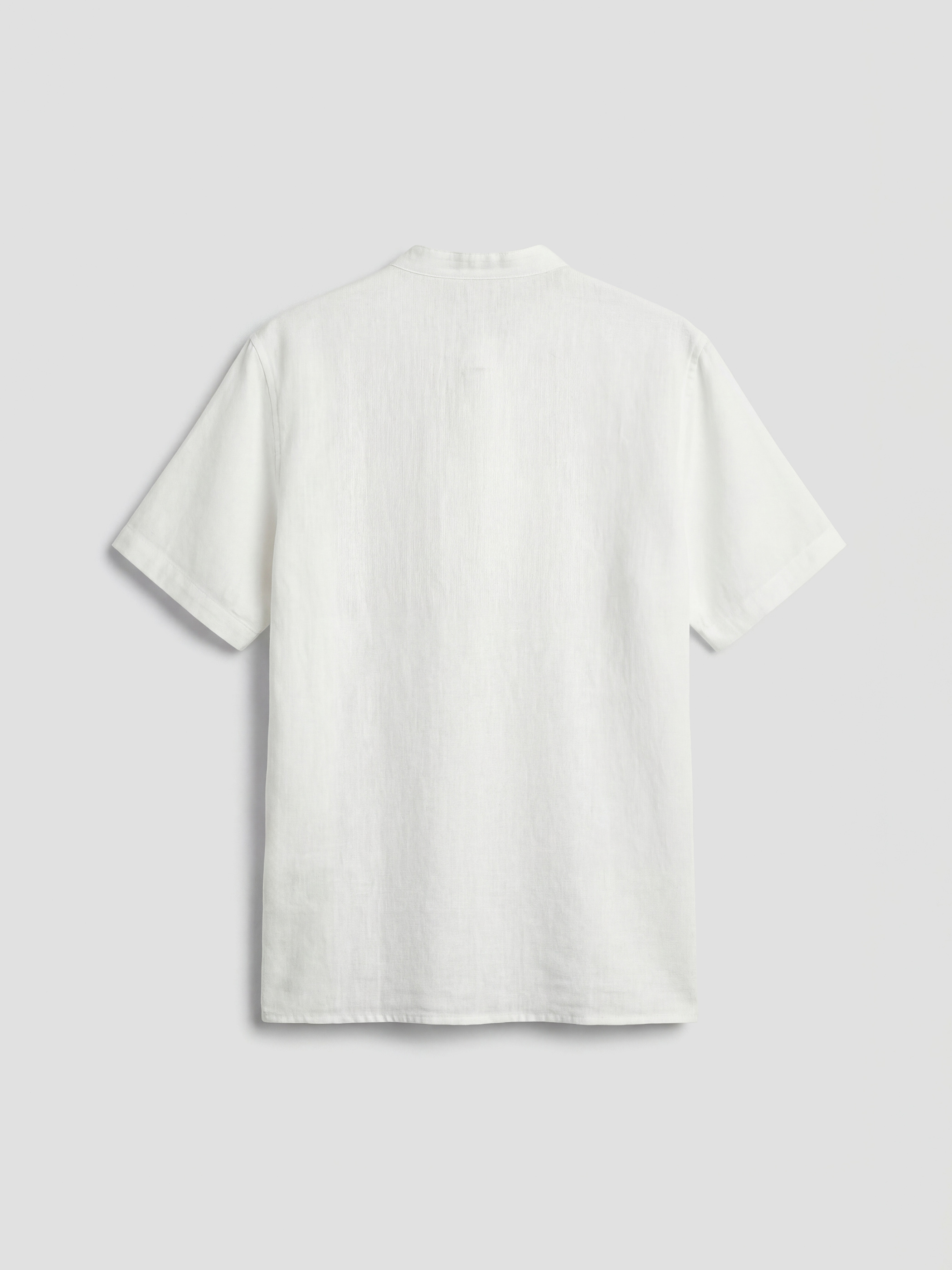 Beyaz Hakim Yaka Erkek Çocuk Poplin Gömlek-1