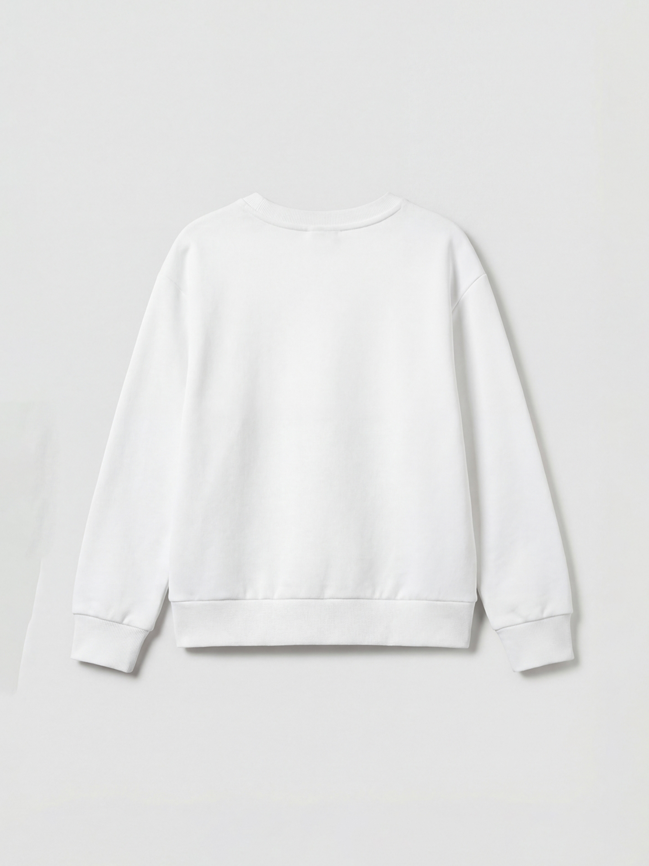 Girl's crew neck, printed, thick sweatshirt.-1