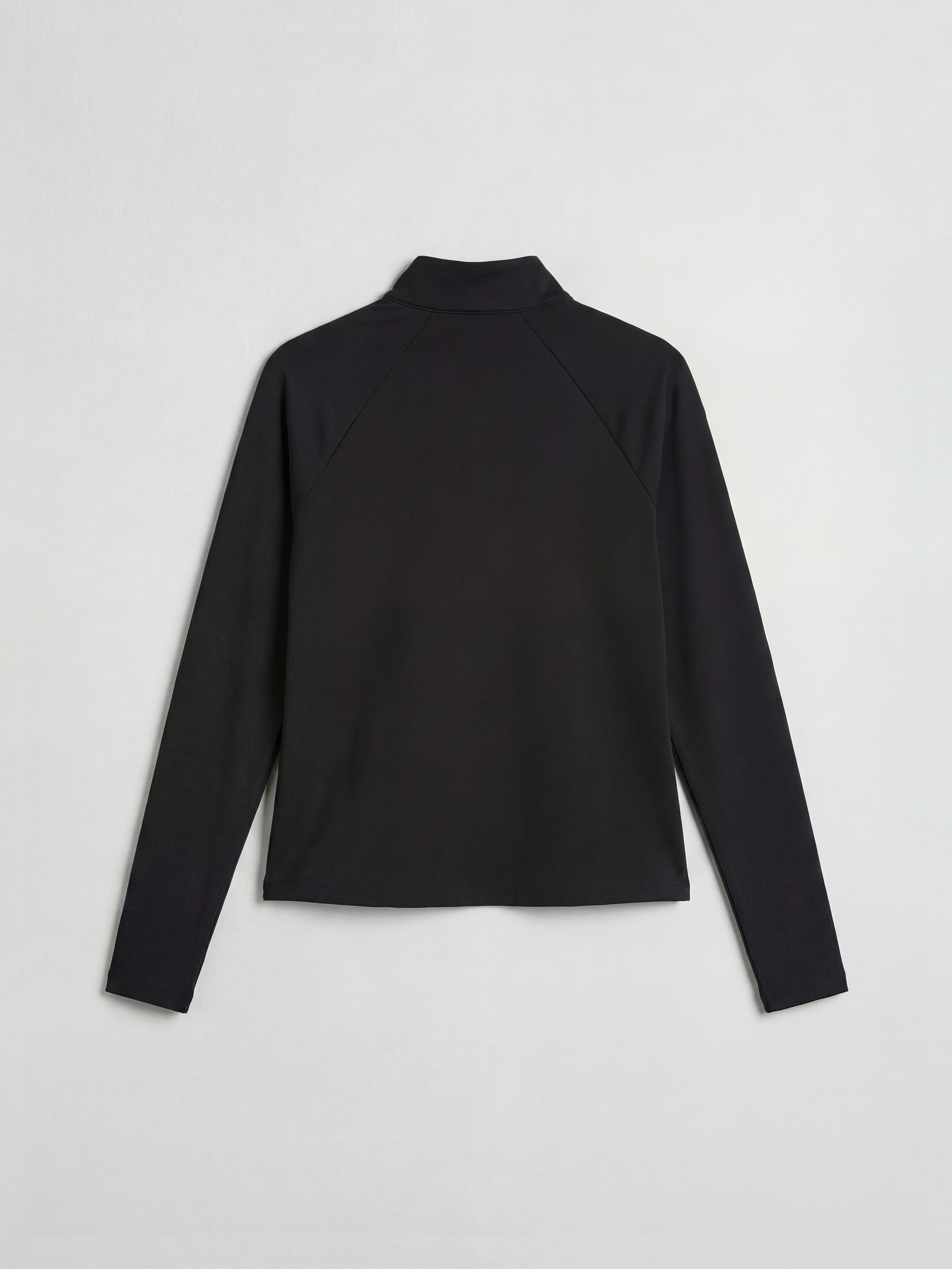 Siyah Dik Yaka Parmak Geçmeli Kadın Spor Body-1