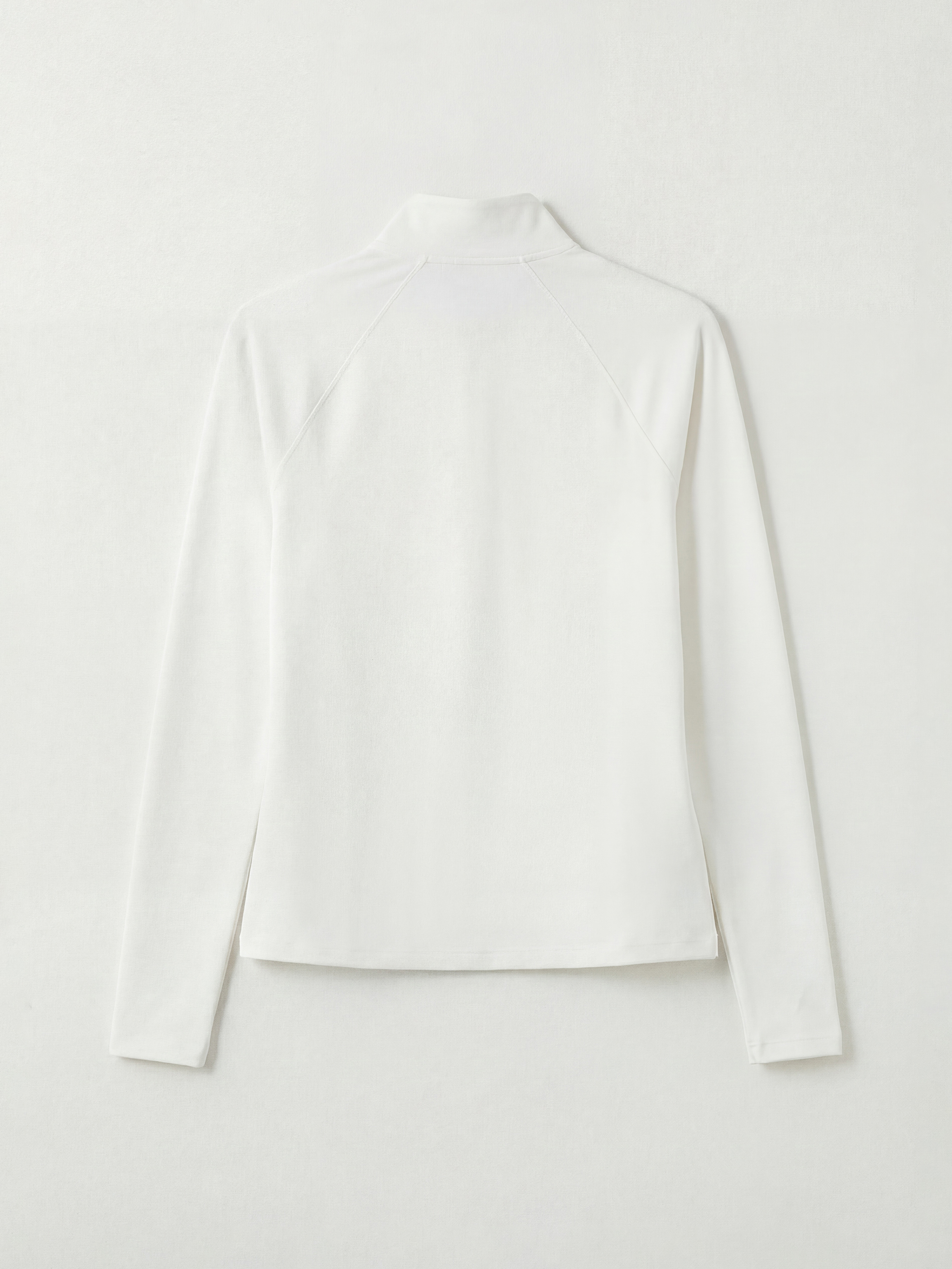 Beyaz Dik Yaka Parmak Geçmeli Kadın Spor Body-1