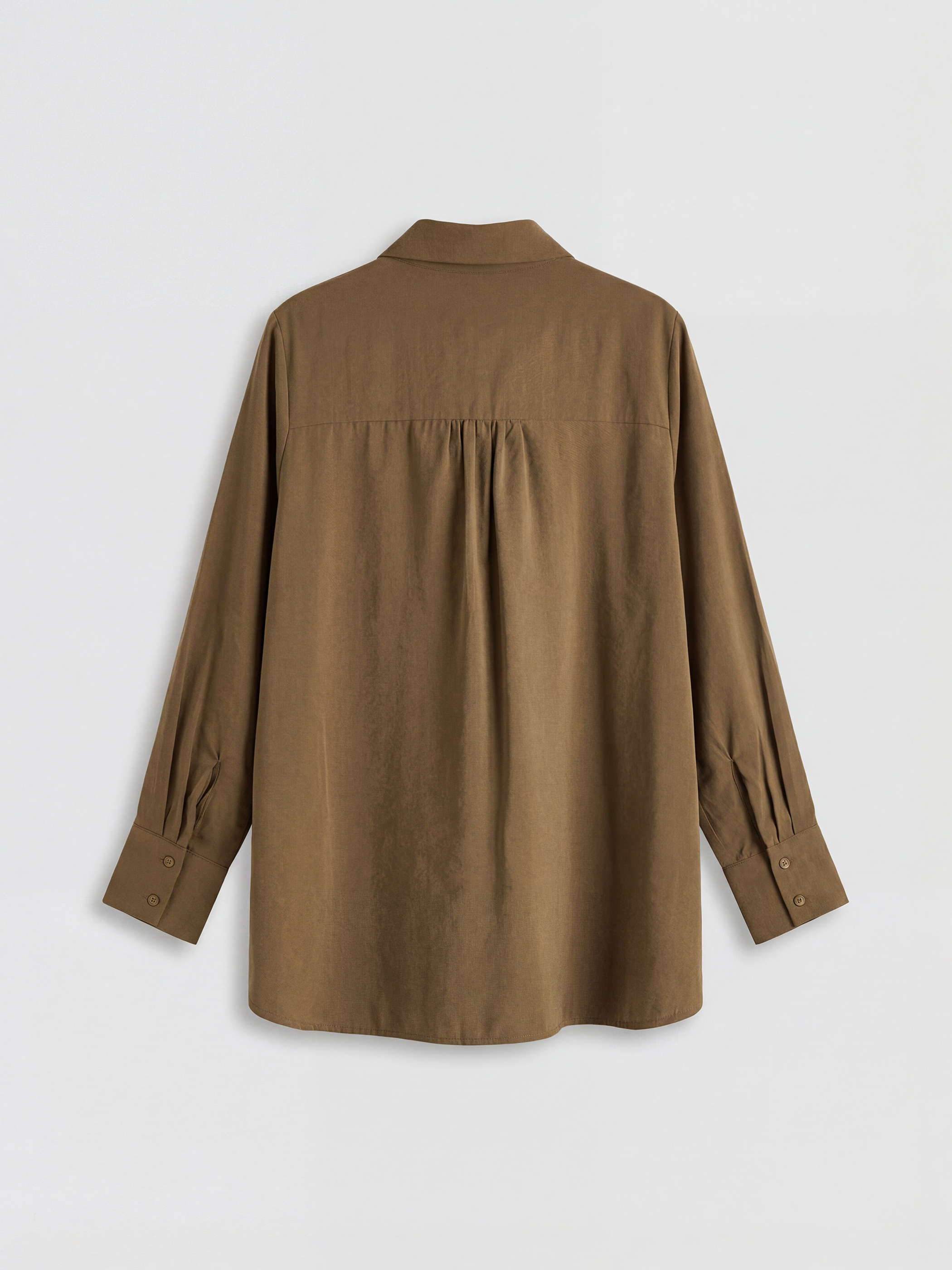 Tie Neck Oversize Ruched Blouse-5