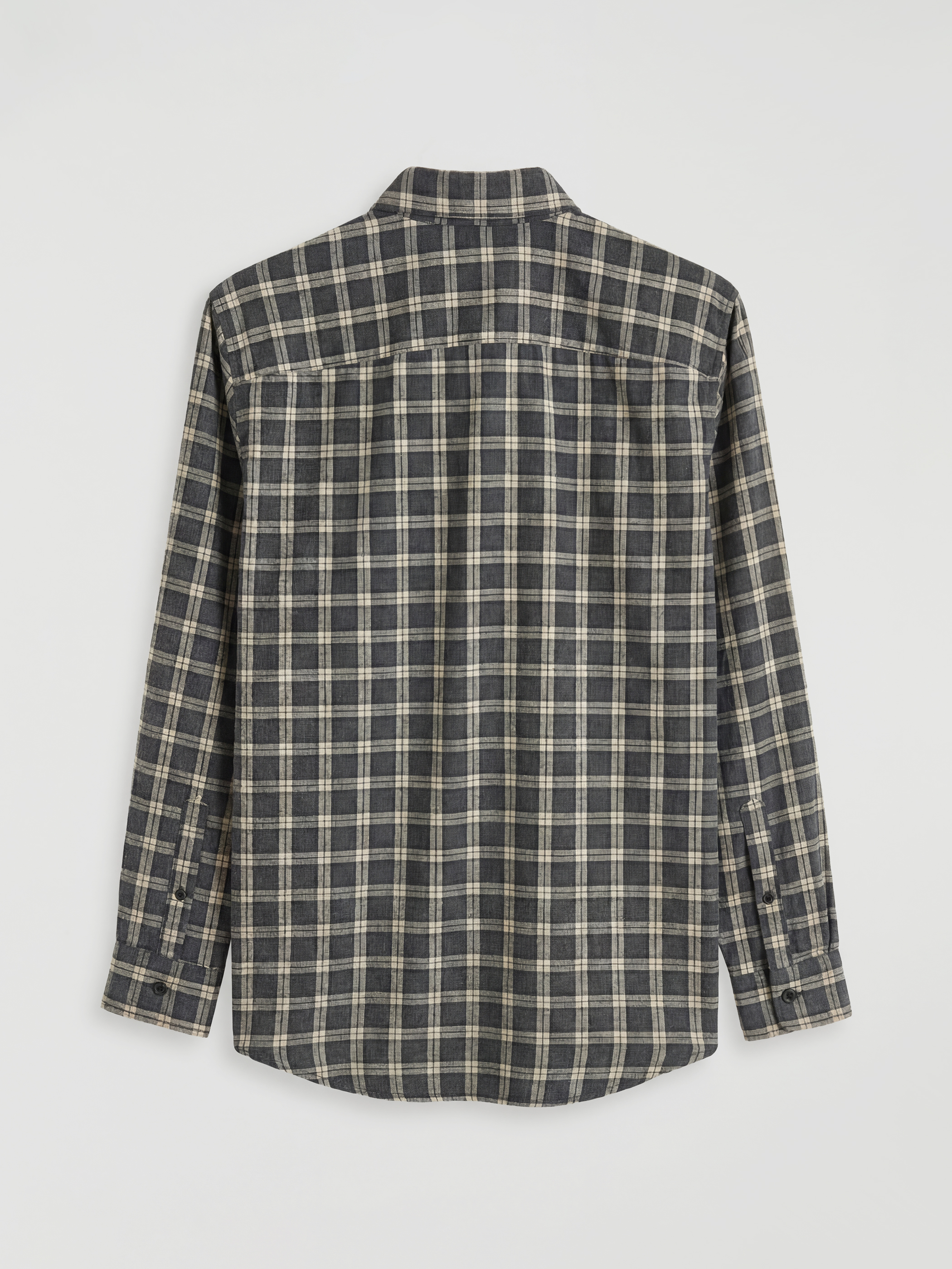 Antrasit Regular Fit Ekose Erkek Oduncu Gömlek-5