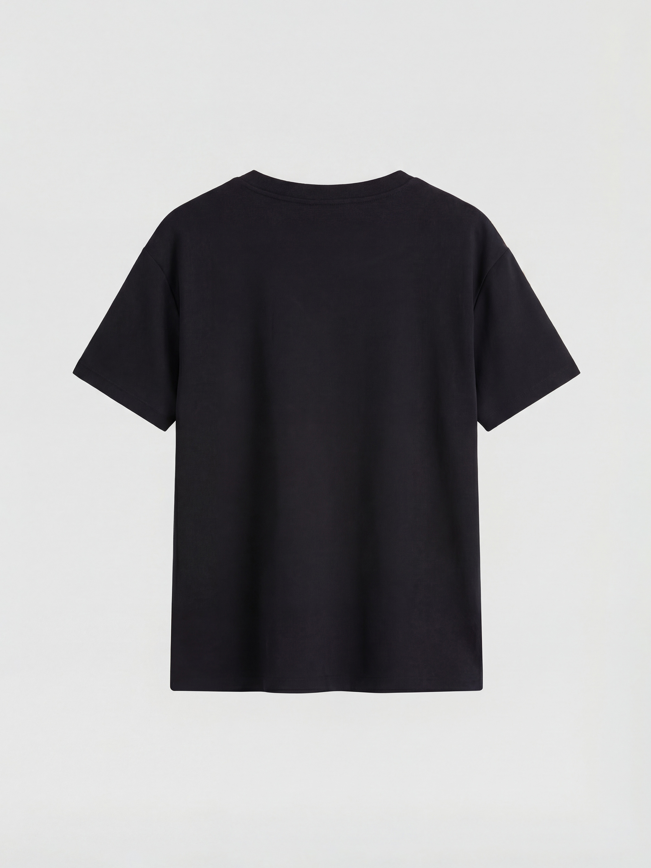 Siyah V Yaka Soft Touch Kadın Tişört-5