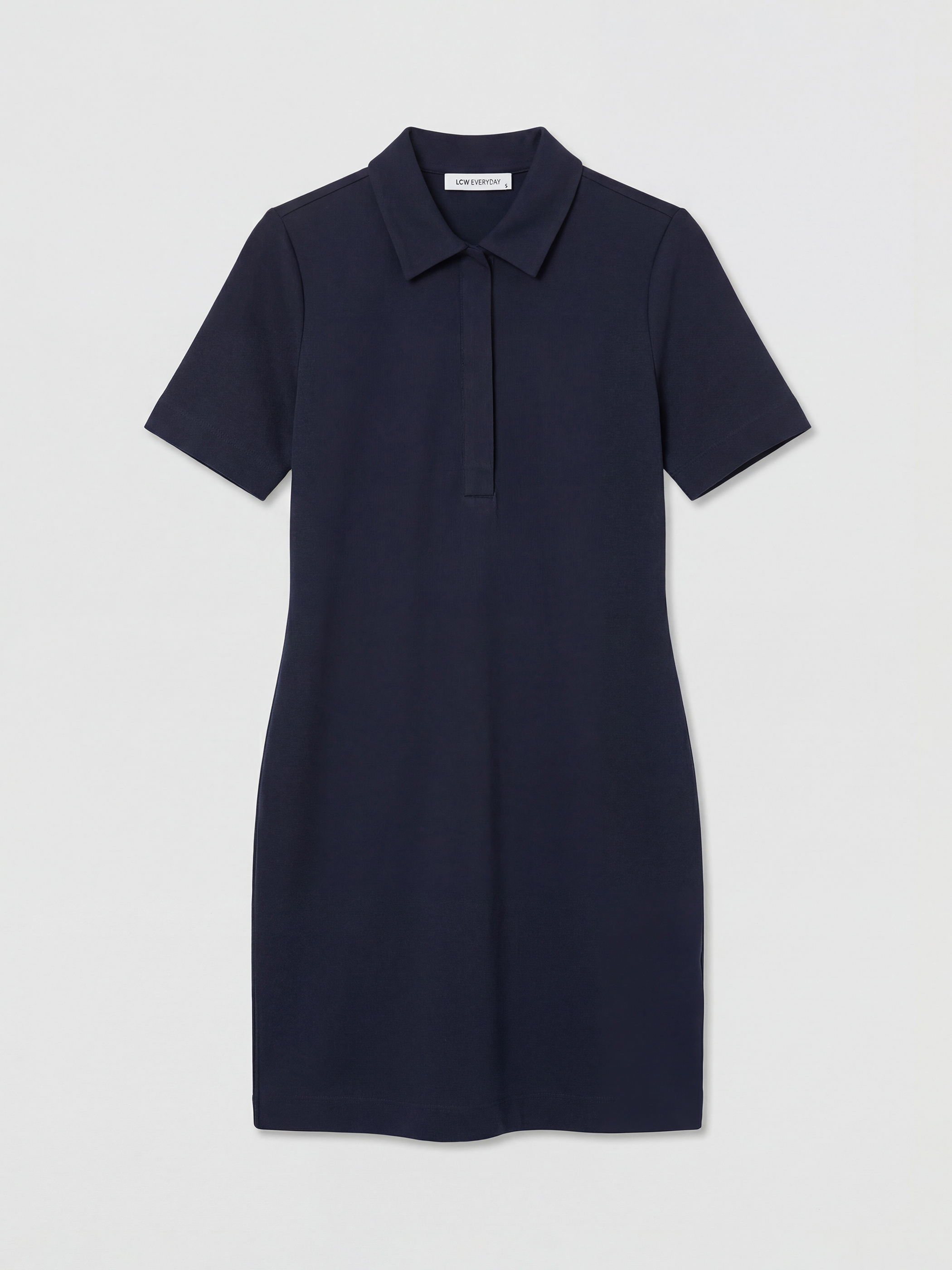 Polo Collar Mini Dress-4