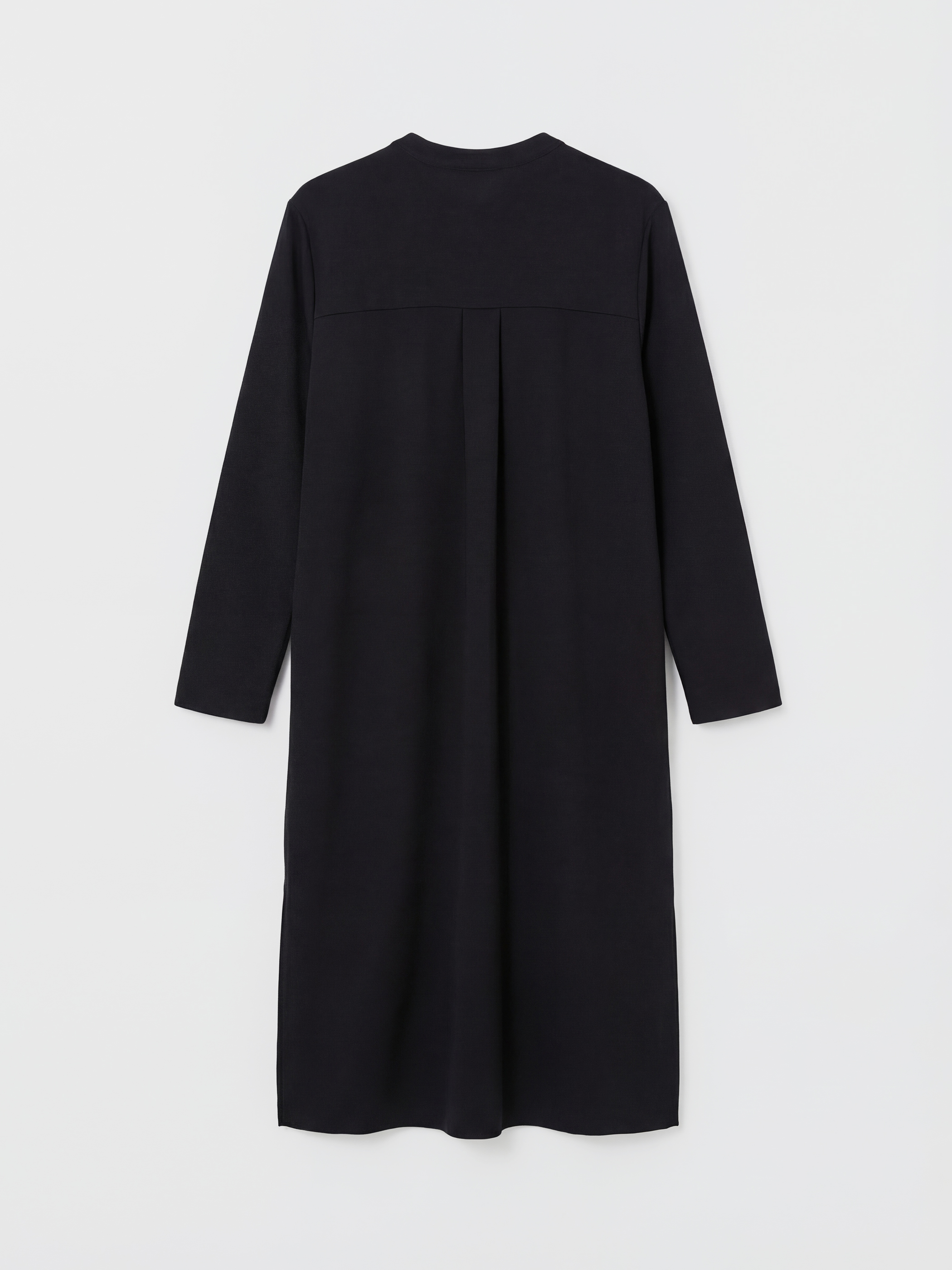 Siyah Bisiklet Yaka Modal Karışımlı Kadın Ferace-5