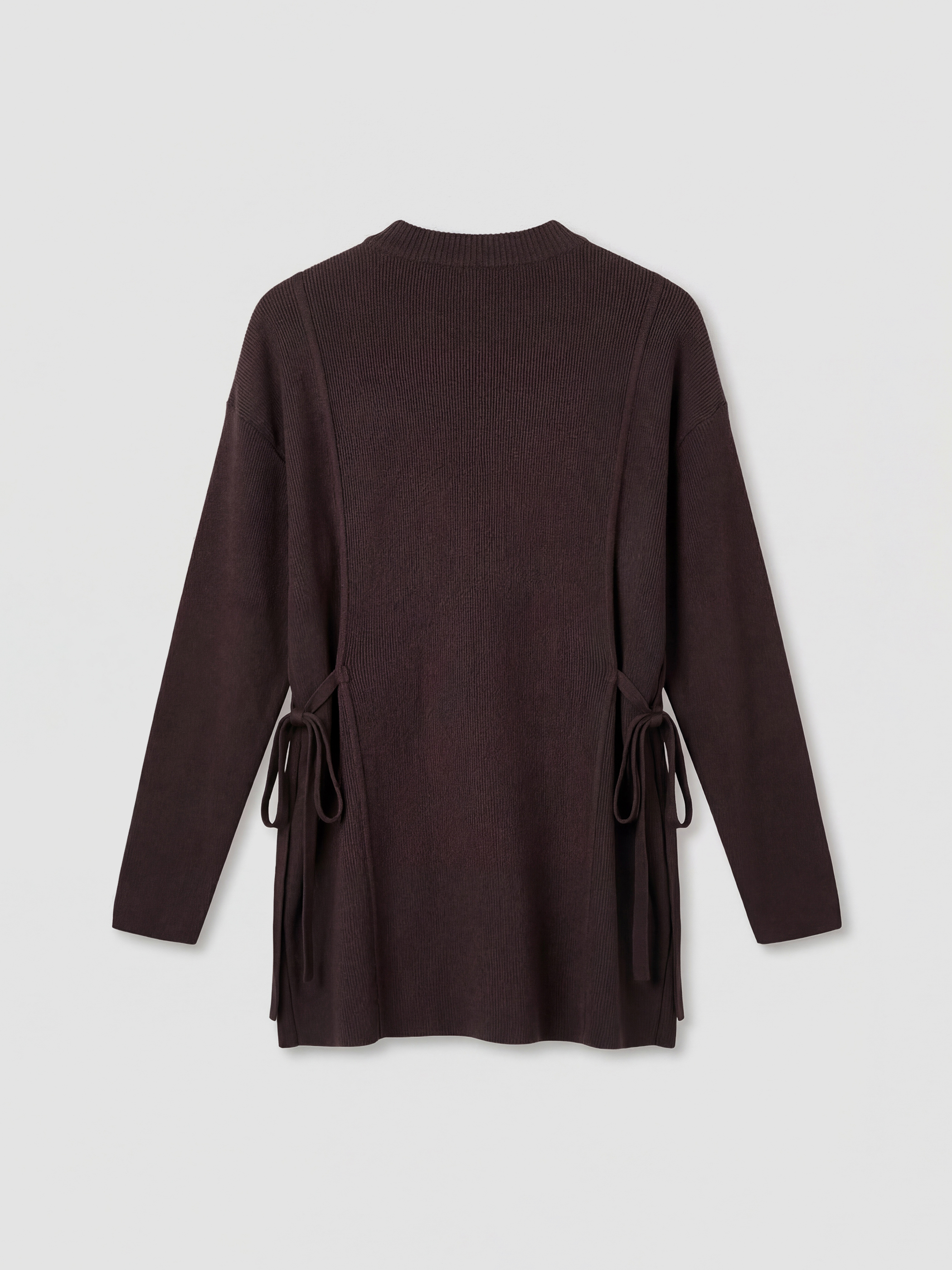 Kahverengi Bisiklet Yaka Kadın Triko Tunik-4