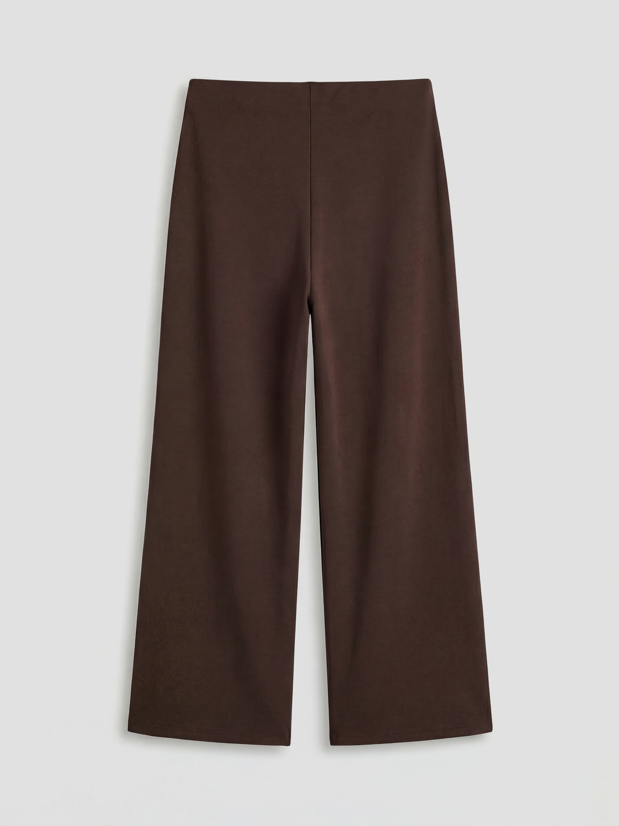 Kahverengi Beli Lastikli Soft Touch Kadın Eşofman Altı-1