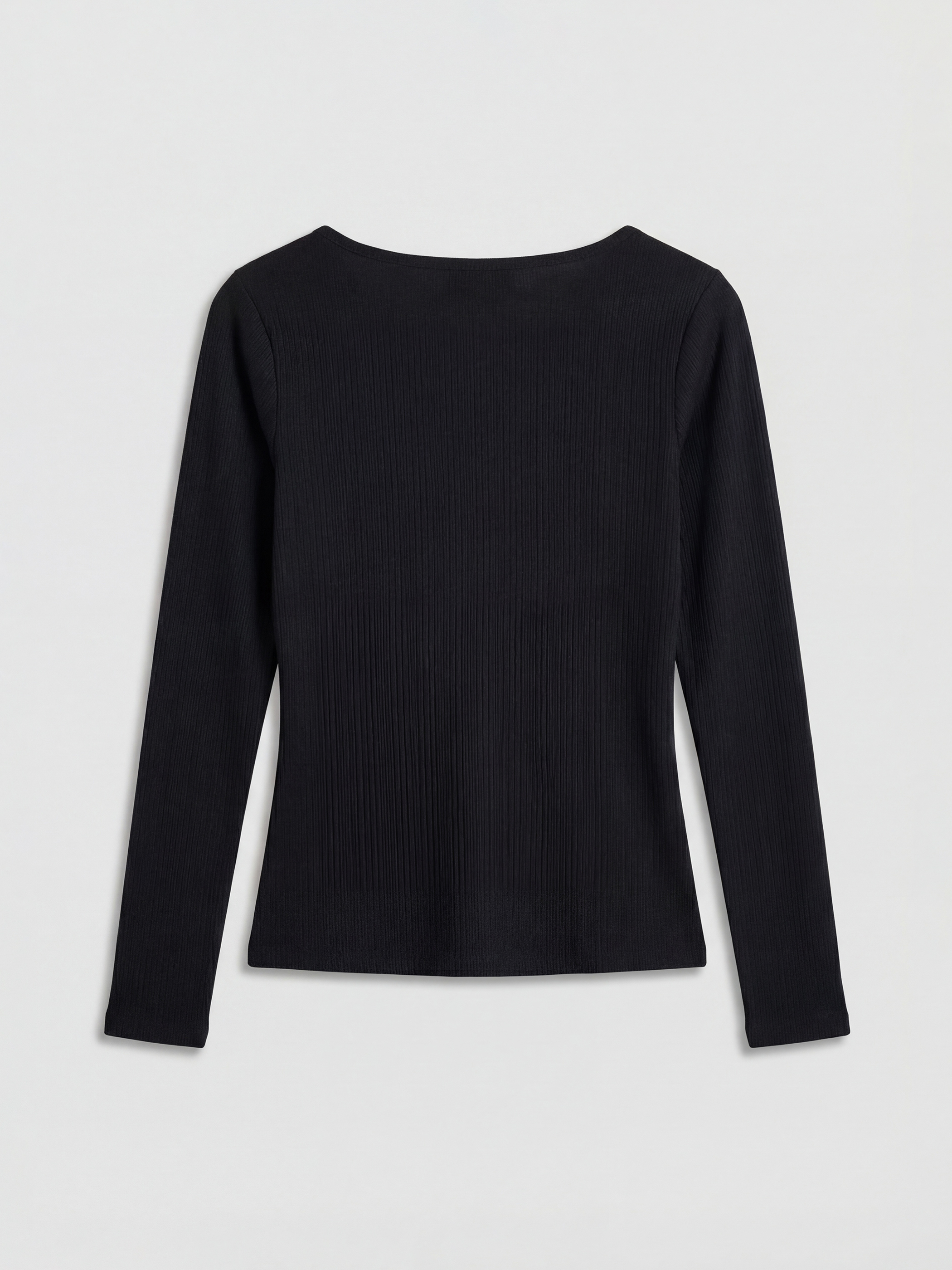 Siyah U Yaka Fitilli Kadın Body	-5