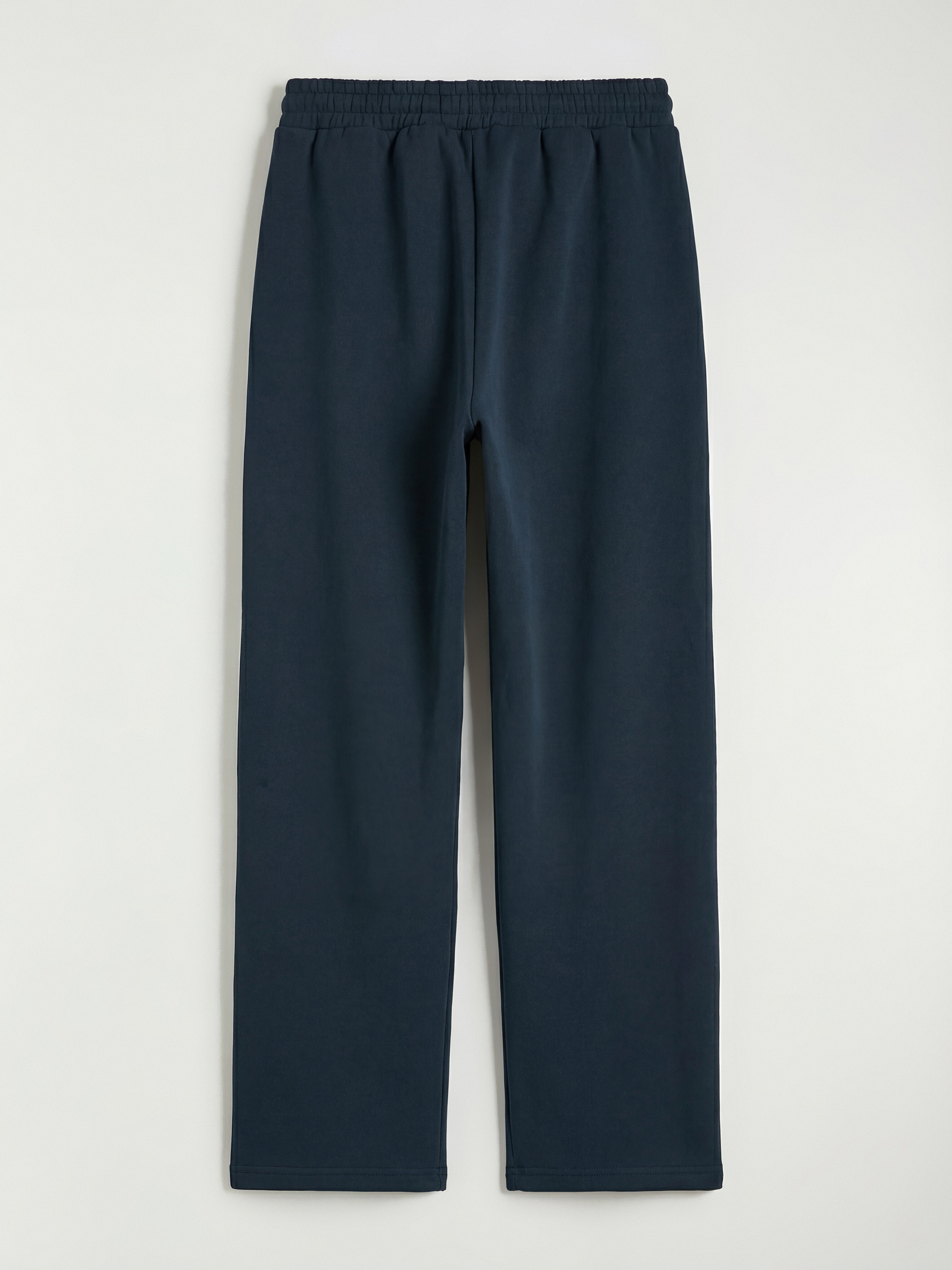 Lacivert Kolay Giyilebilir Paçaları Çıtçıtlı Erkek Loose Fit  Eşofman Altı-4