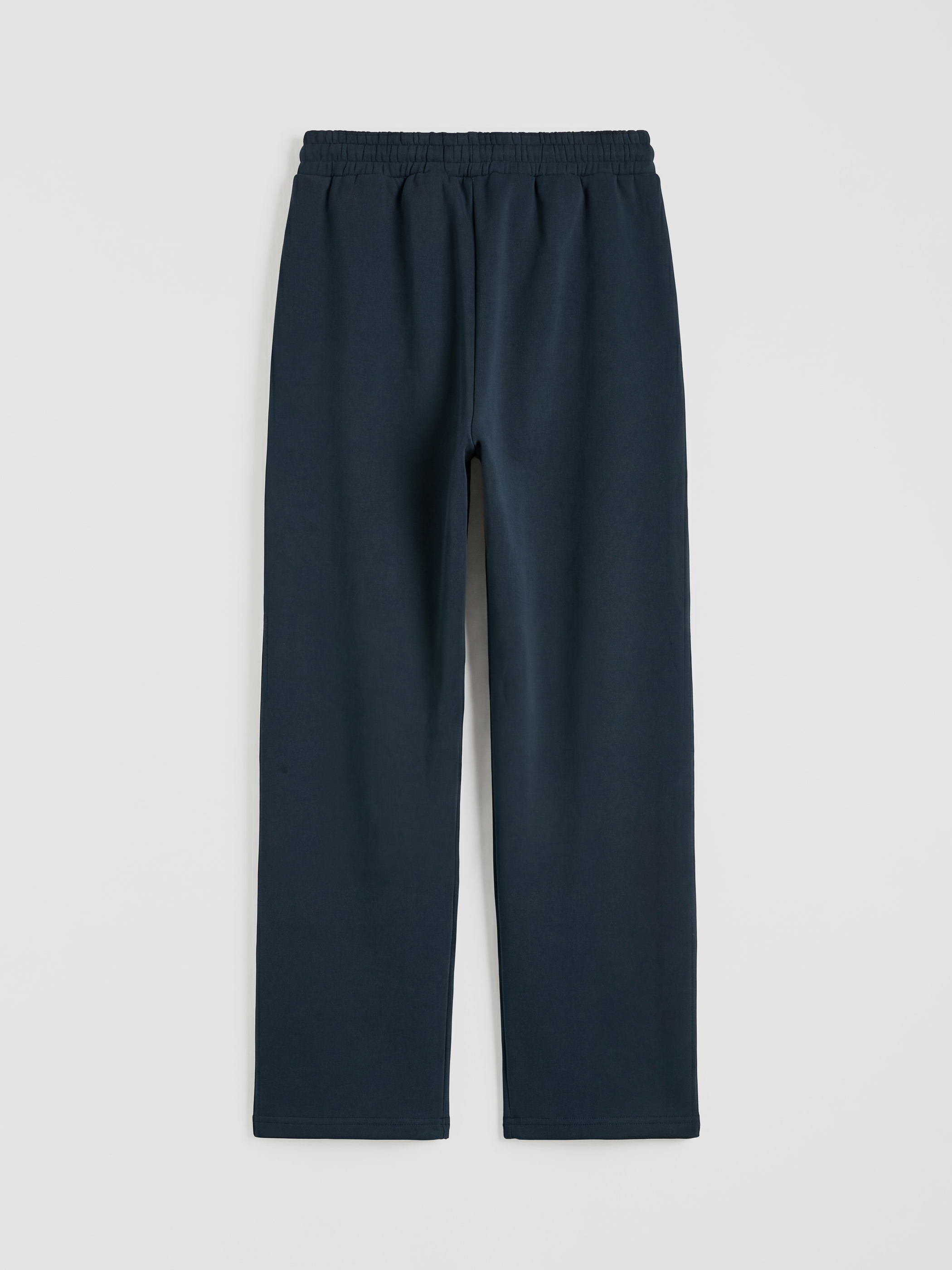 Lacivert Kolay Giyilebilir Paçaları Çıtçıtlı Erkek Loose Fit  Eşofman Altı-2