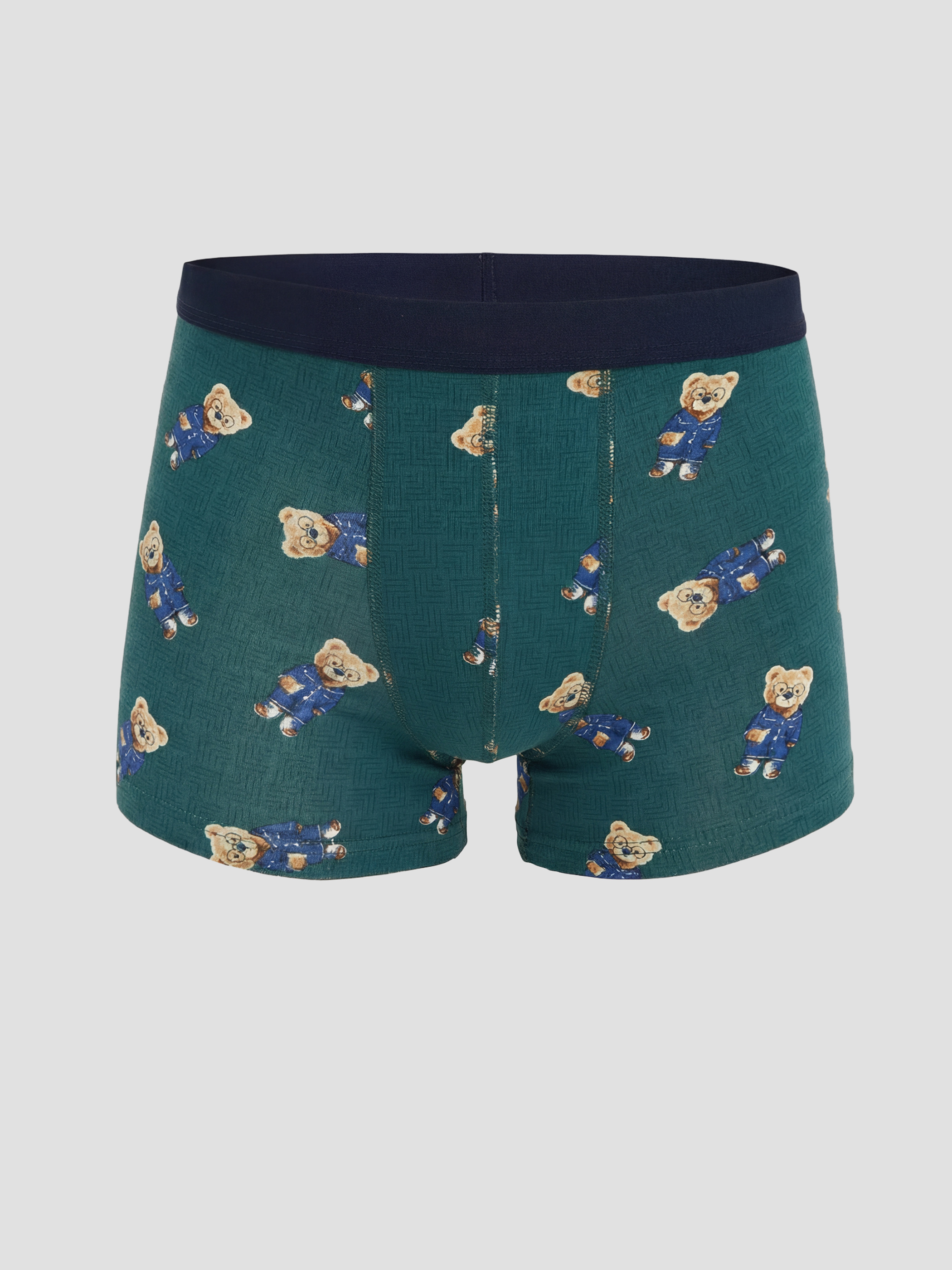 Lacivert Standart Kalıp Pamuklu Esnek Erkek Boxer 5'li-3