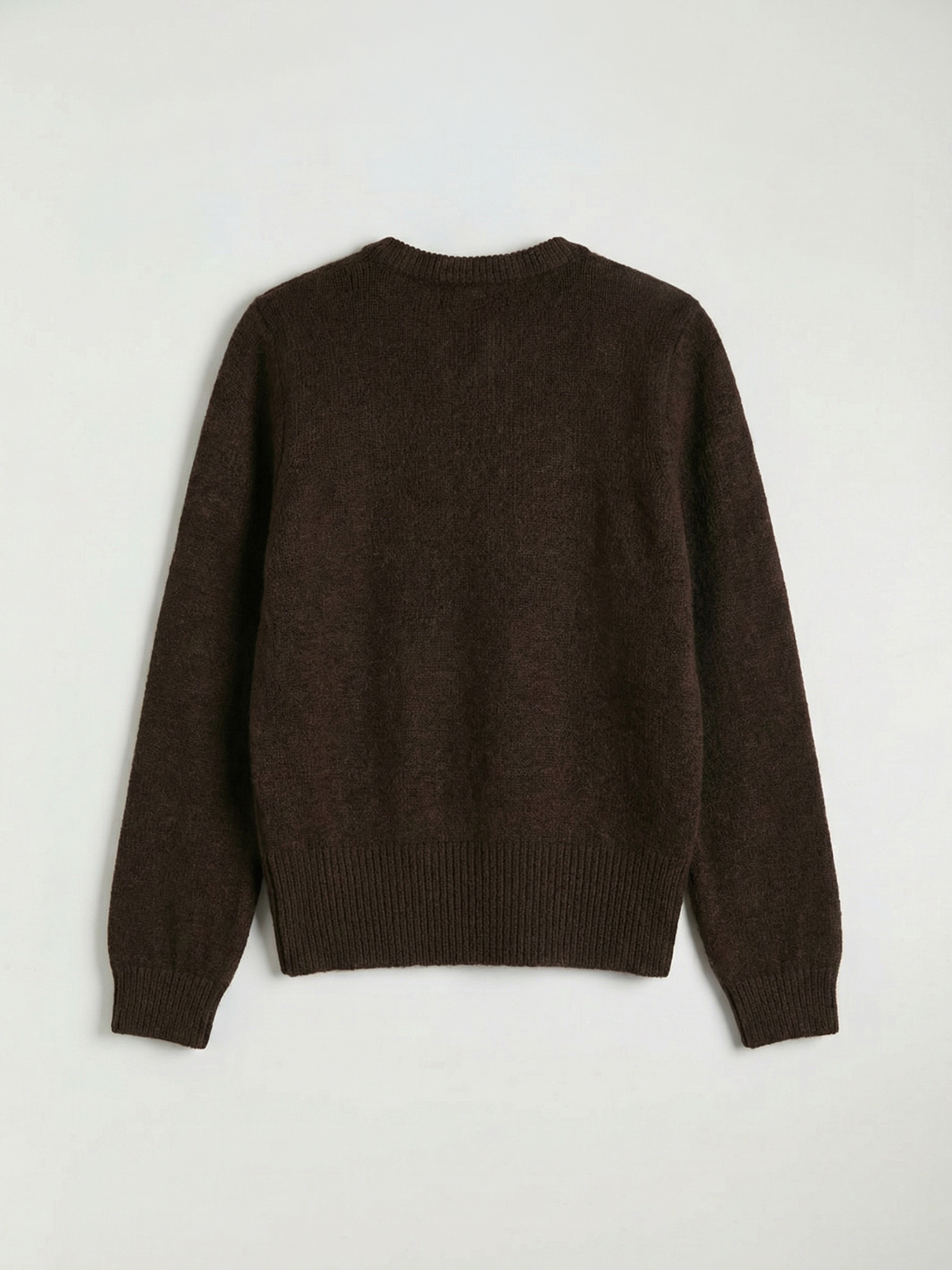 Kahverengi Bisiklet Yaka Kadın Triko Hırka-1